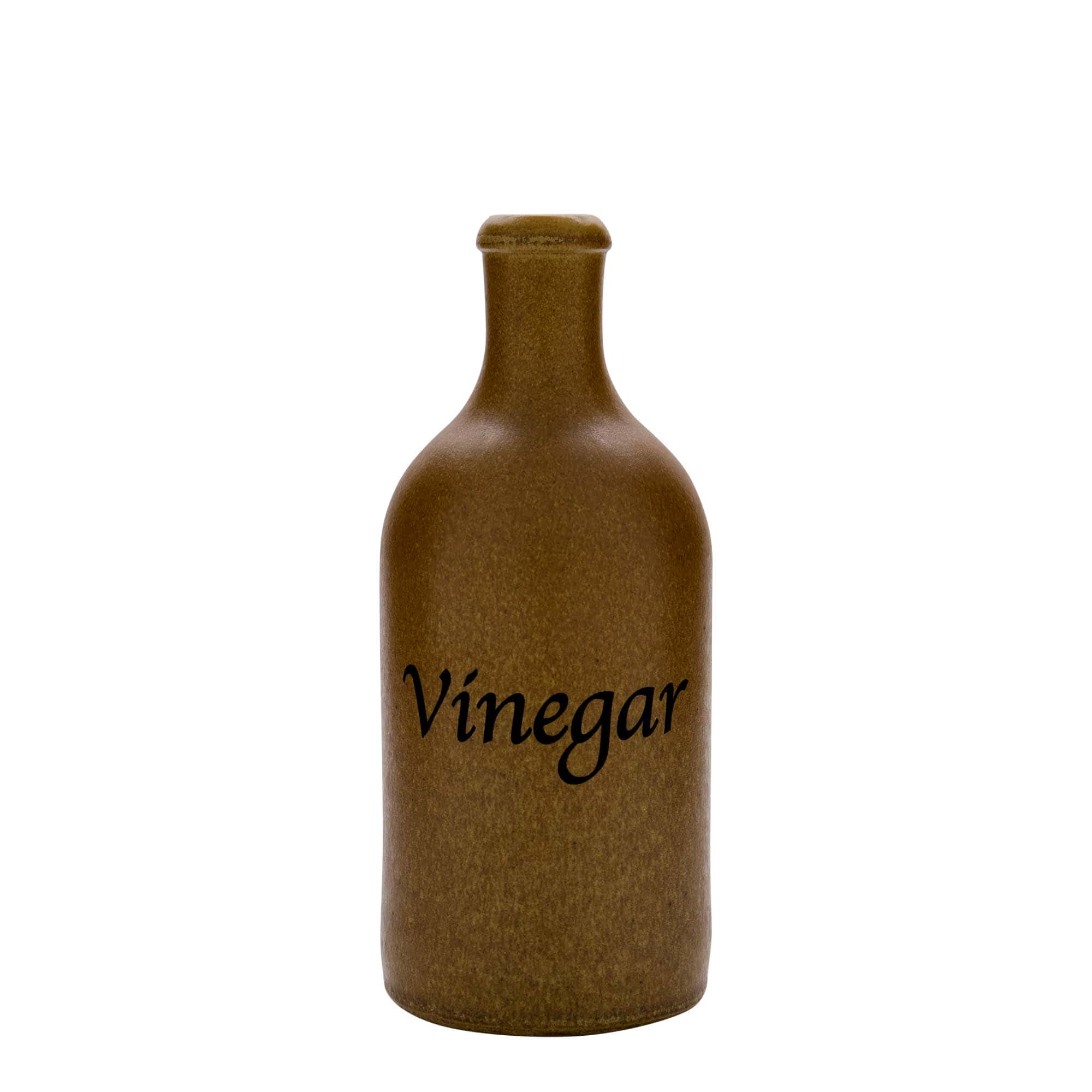 500 ml glineni vrč, motiv: ocat, kamenina, smeđe-kristalni, otvor: pluta