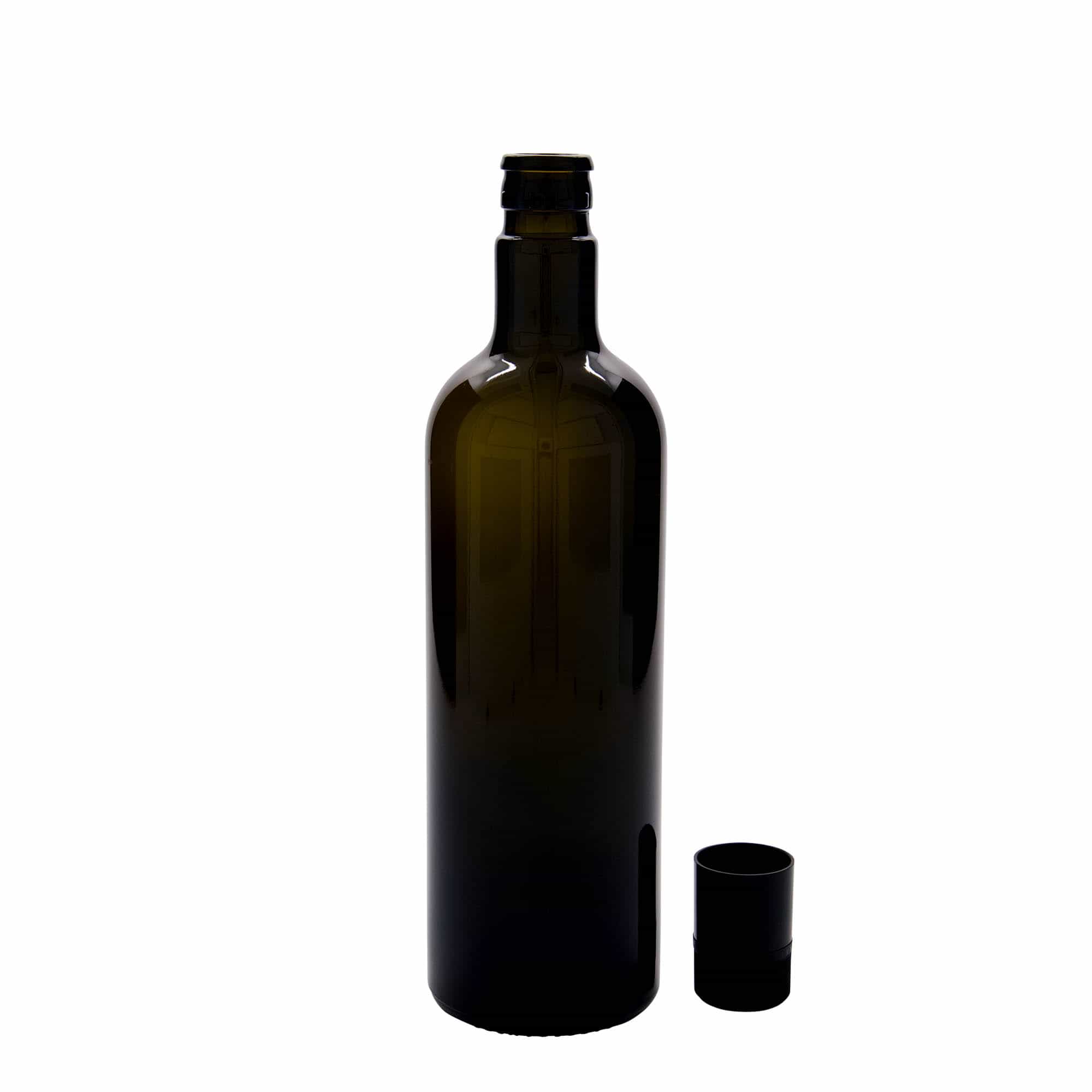 Boca za ocat/ulje 750 ml 'Willy New', staklo, antikno zelena, otvor: DOP
