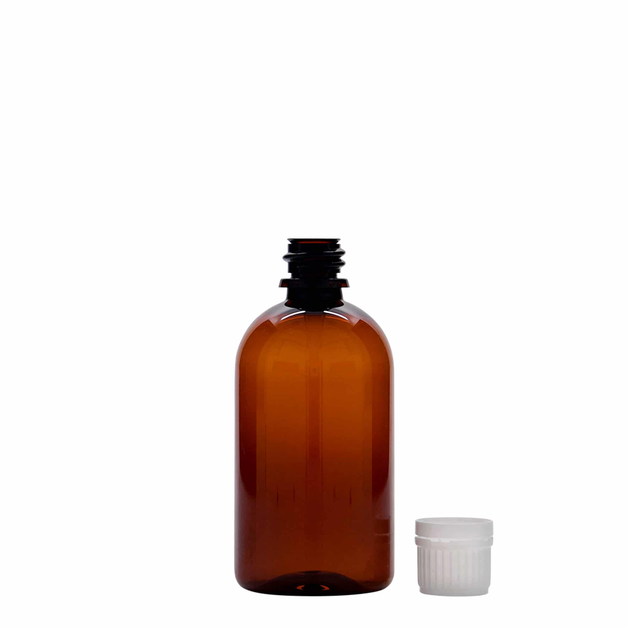 PET farmaceutska boca 100 ml 'Easy Living', smeđa, plastika, otvor: DIN 18