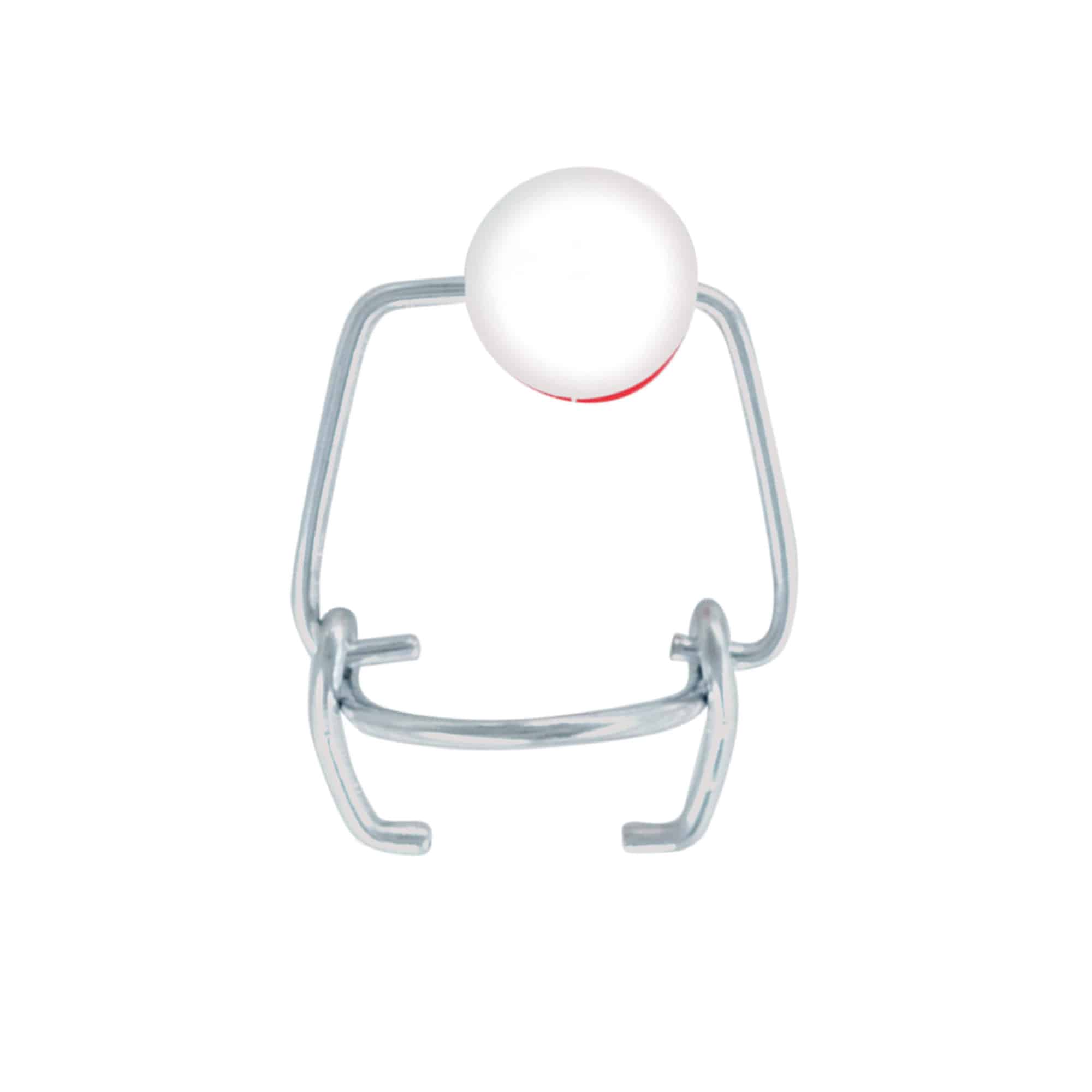 Mini kopča za naočale, plastika, crveno-bijela