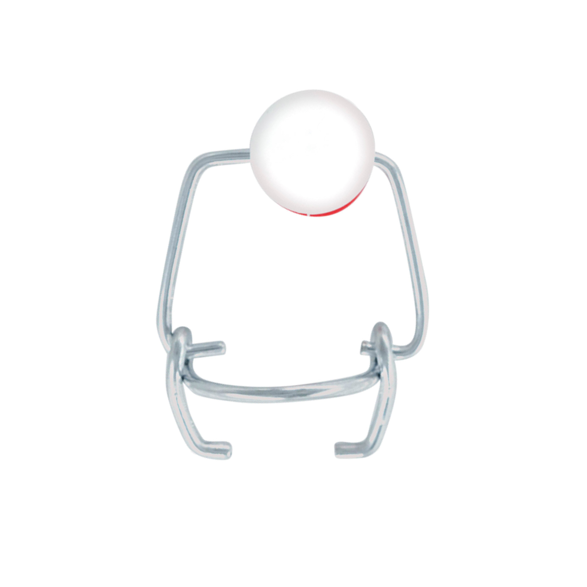 Mini kopča za naočale, plastika, crveno-bijela Mini kopča za naočale, plastika, crveno-bijela