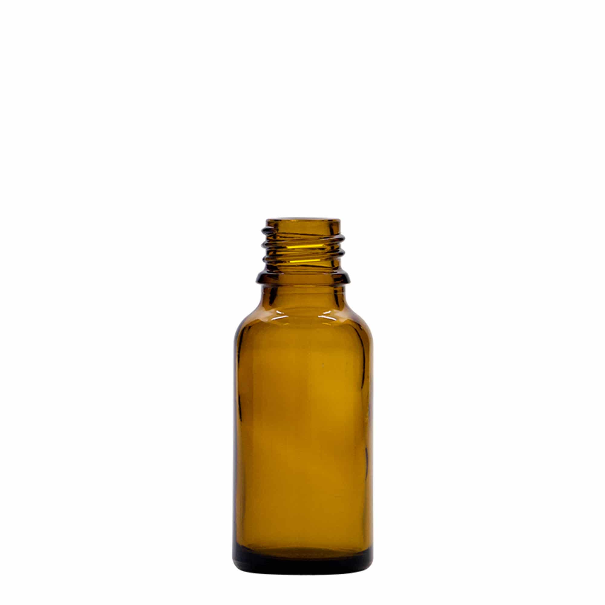 20 ml bočica s kapaljkom, medicinska, staklena, smeđa, grlo: DIN 18