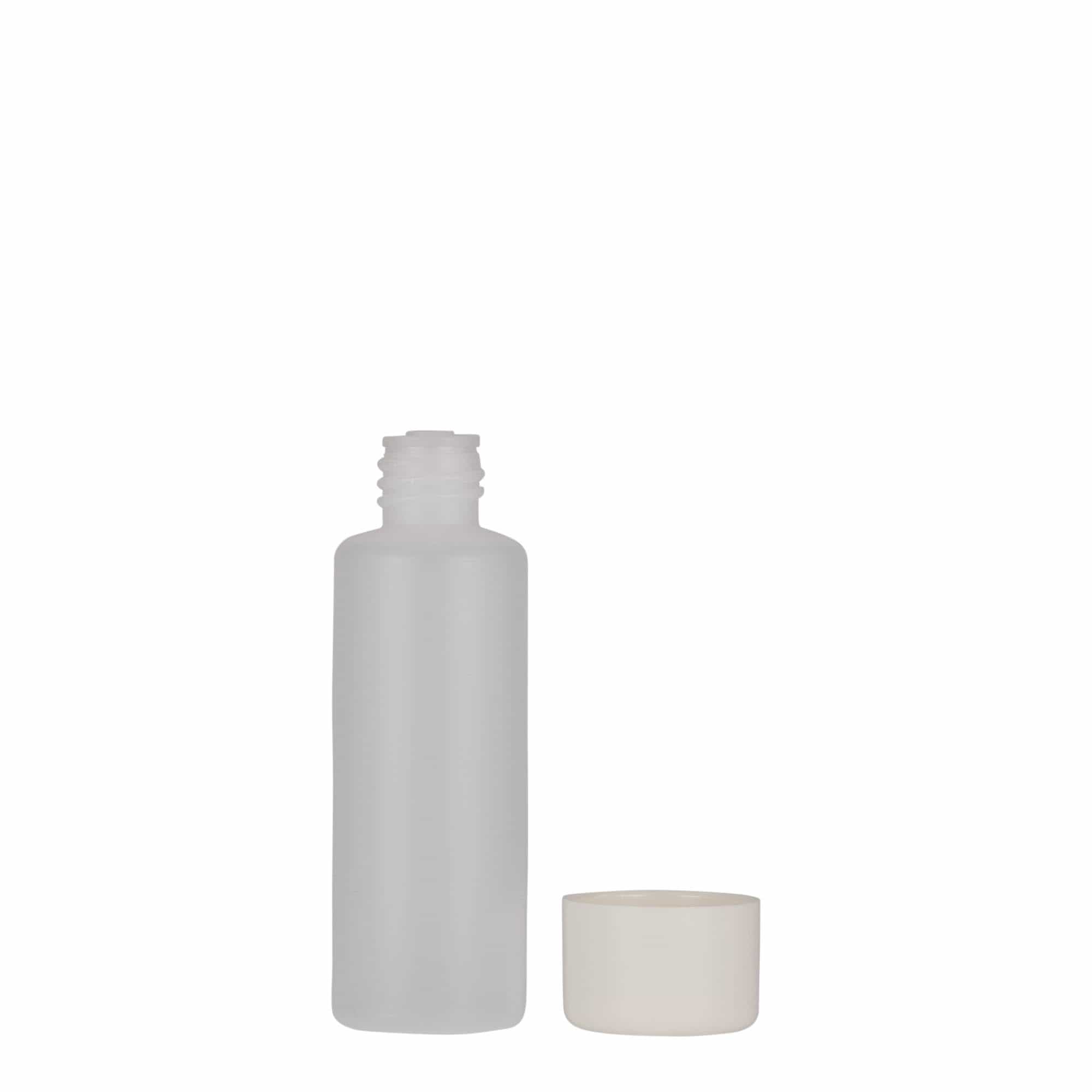 50 ml okrugla boca, PE plastika, prirodna, otvor: navojni poklopac