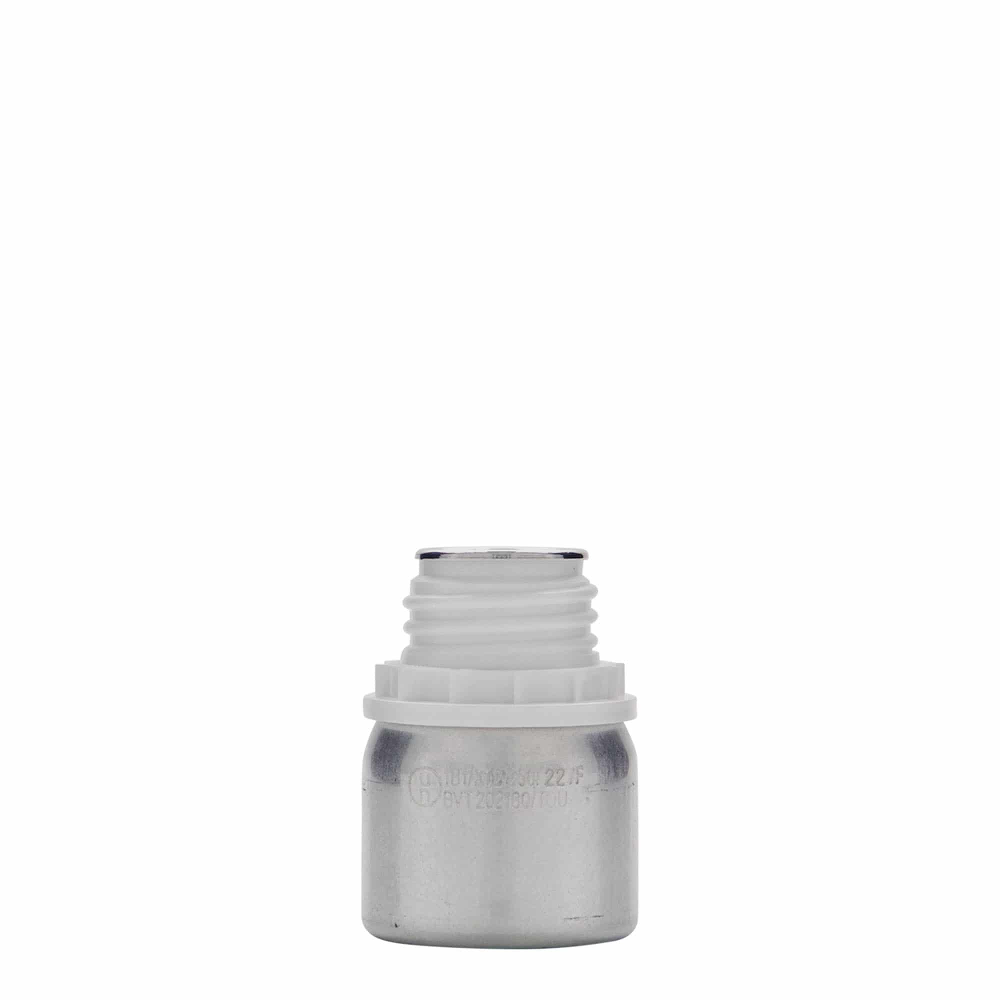 50 ml aluminijska boca, metal, srebrna, grlo: DIN 32
