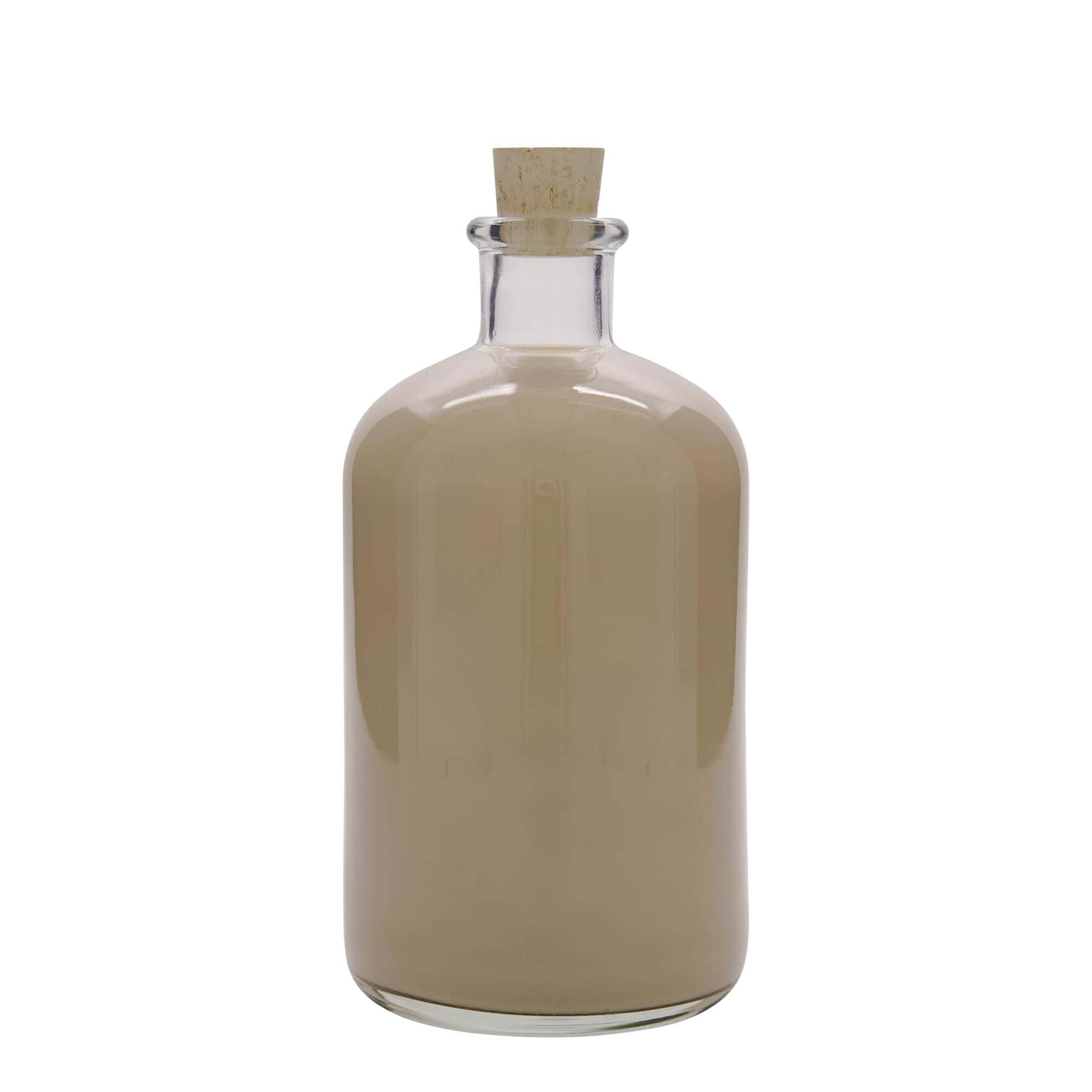 Apotekarska staklena boca 1000 ml, otvor: pluteni čep