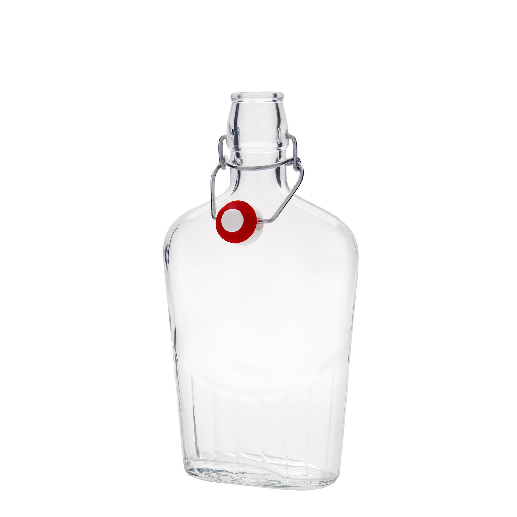 500 ml staklena boca 'Fiaschetta', ovalna, grlo: zatvarač s kopčom 500 ml staklena boca 'Fiaschetta', ovalna, grlo: zatvarač s kopčom