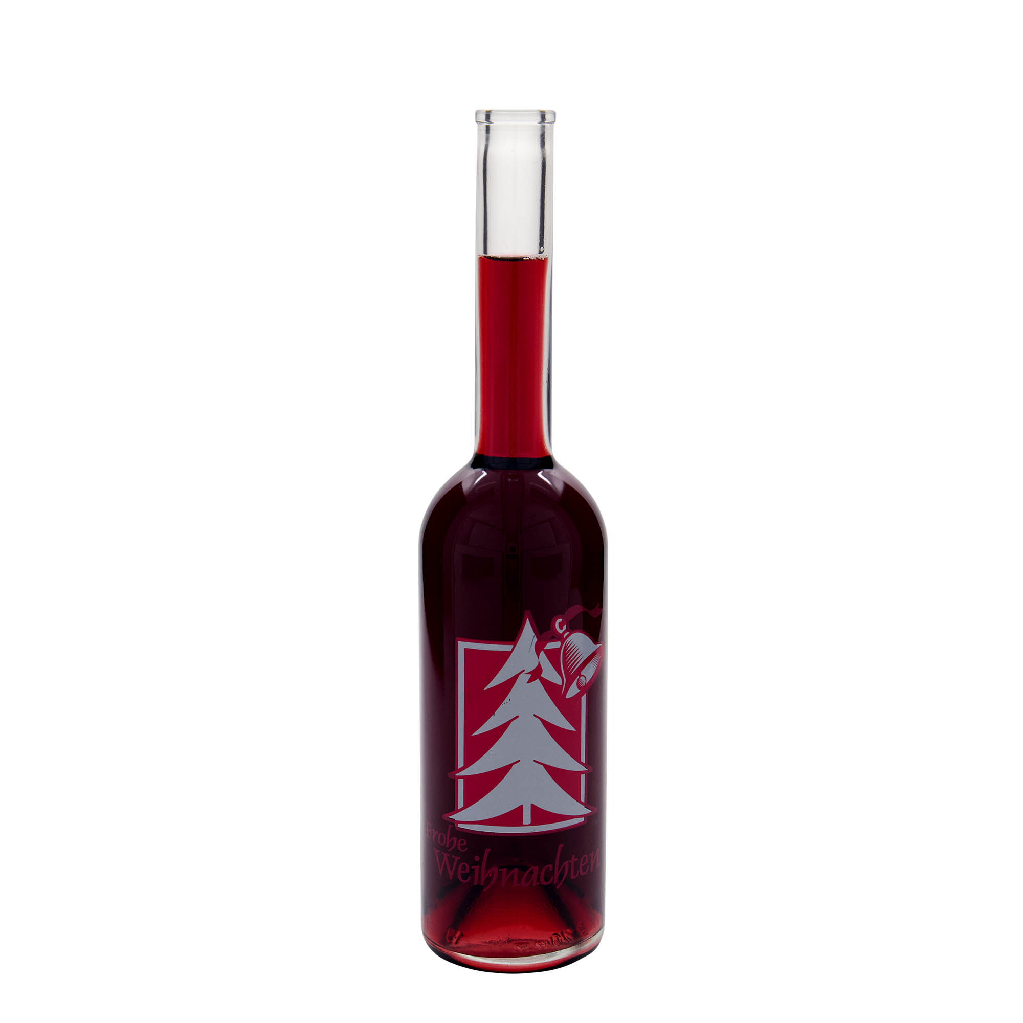 500 ml staklena boca 'Opera', motiv: Božićna čestitka, grlo: čep 500 ml staklena boca 'Opera', motiv: Božićna čestitka, grlo: čep