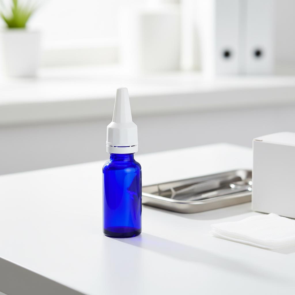 Zatvarač na navoj s aplikatorom, PE-plastika, bijeli, za otvor: DIN 18