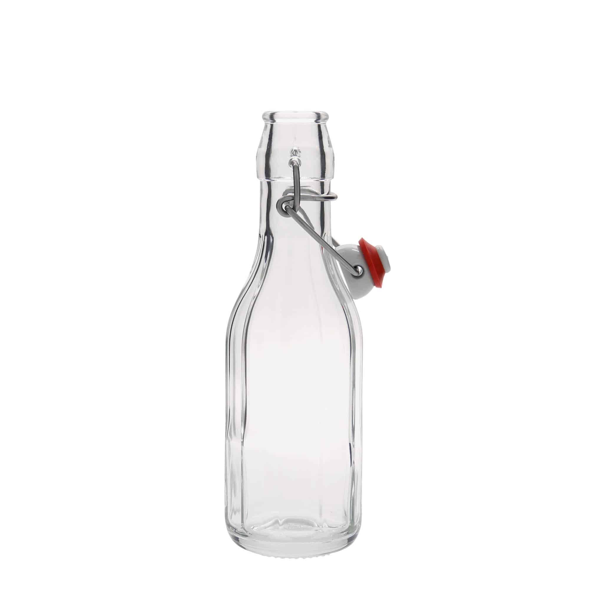Staklena boca 250 ml 'Bravo', deseterokutna, otvor: mehanički zatvarač Staklena boca 250 ml 'Bravo', deseterokutna, otvor: mehanički zatvarač