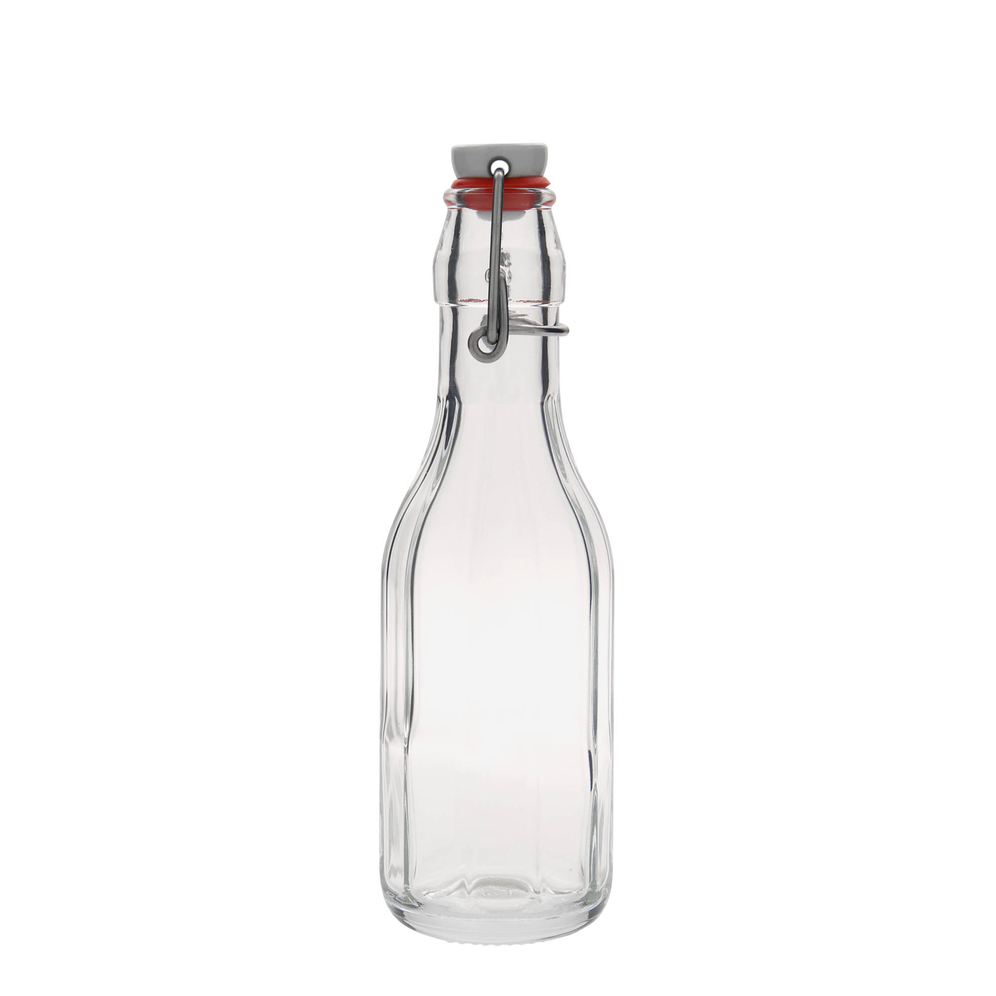250 ml staklena boca 'Bravo', desetokutna, grlo: s kopčom za zatvaranje
