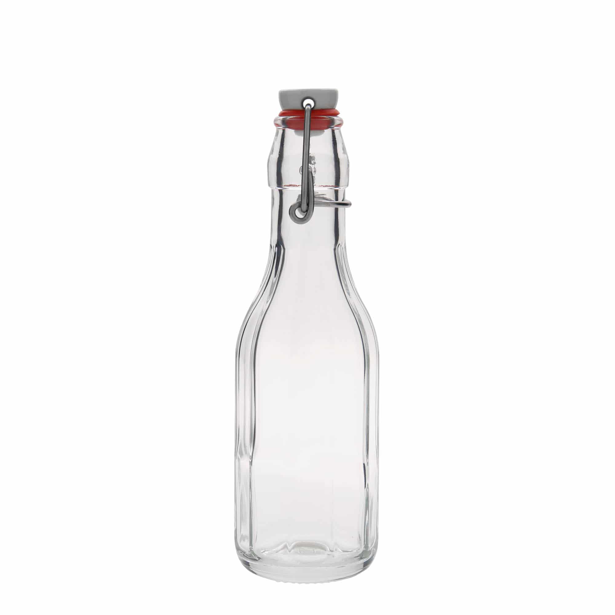 250 ml staklena boca 'Bravo', desetokutna, grlo: s kopčom za zatvaranje