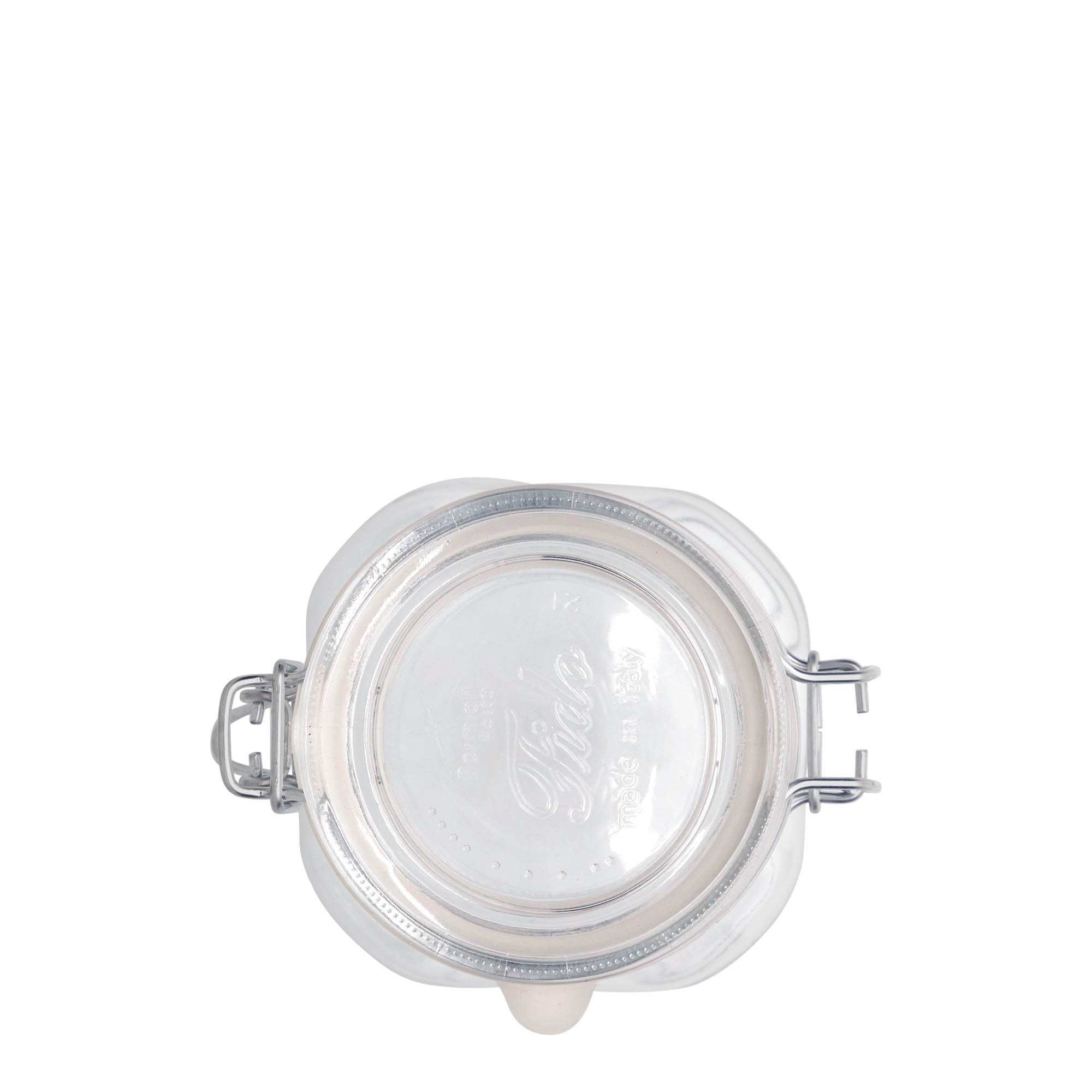 500 ml staklenka s metalnim zatvaračem 'Fido', četvrtasta, otvor: metalni zatvarač s žicom