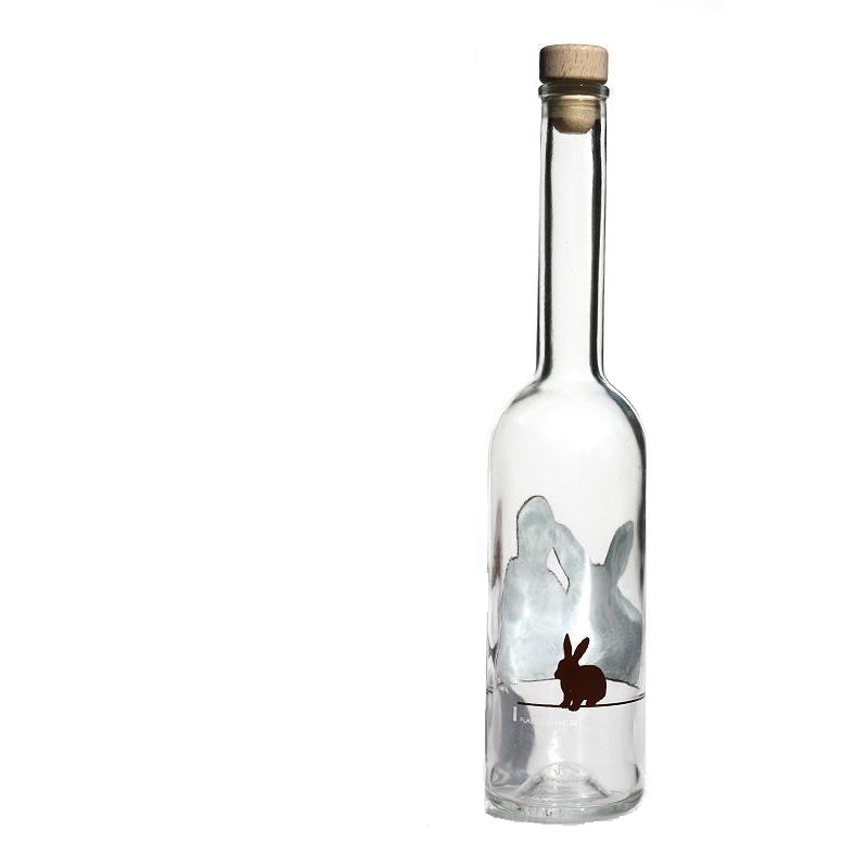 500 ml staklena boca 'Opera', motiv: zec, grlo: pluta 500 ml staklena boca 'Opera', motiv: zec, grlo: pluta