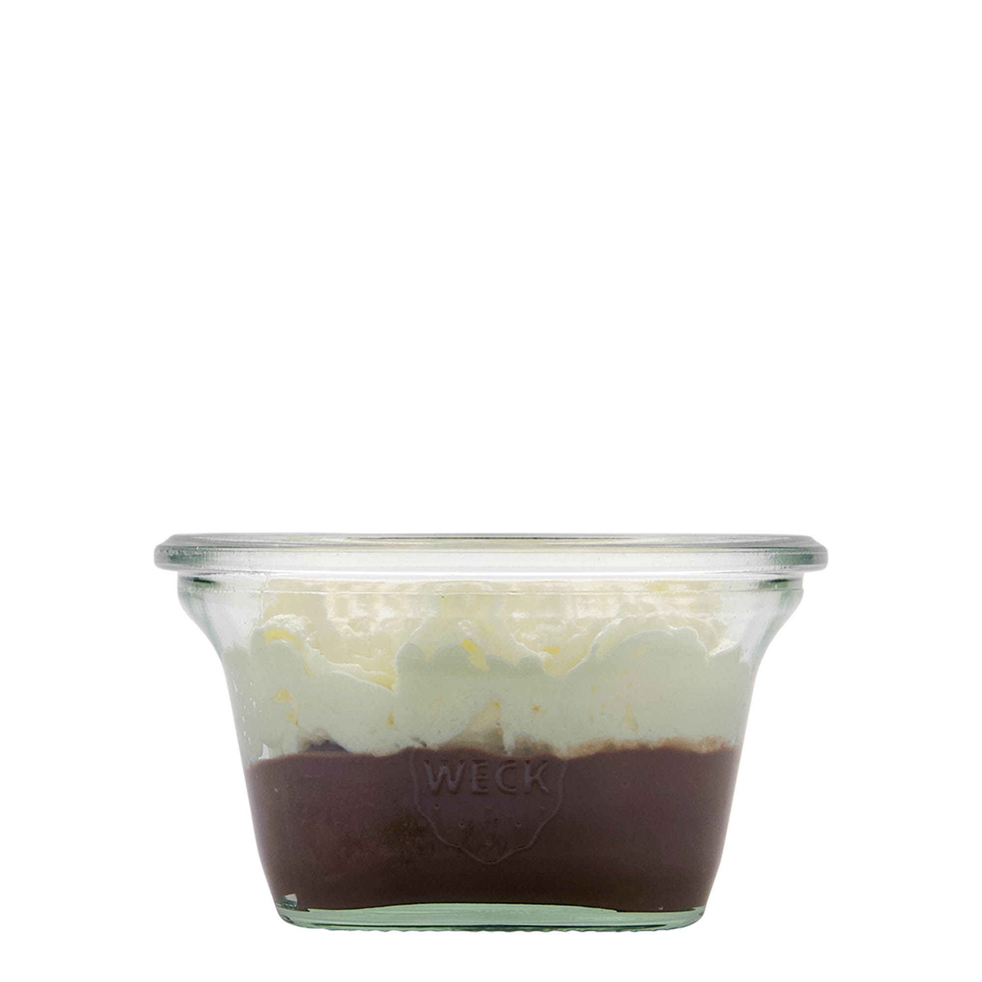 290 ml WECK Quadro staklenka, četvrtasta, otvor: okrugli rub