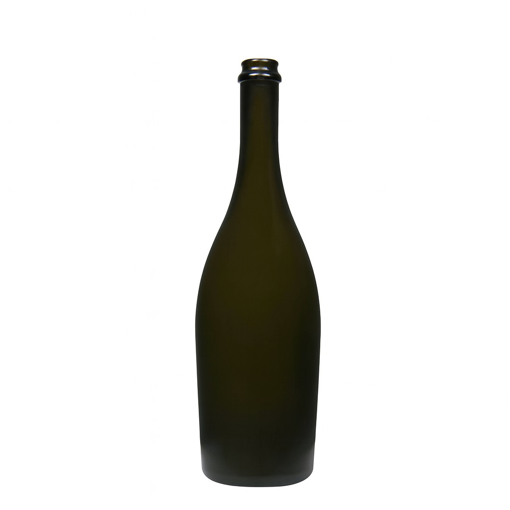 750 ml boca pjenušca 'Carmen', staklo, antikno zelena, otvor: krunski čep