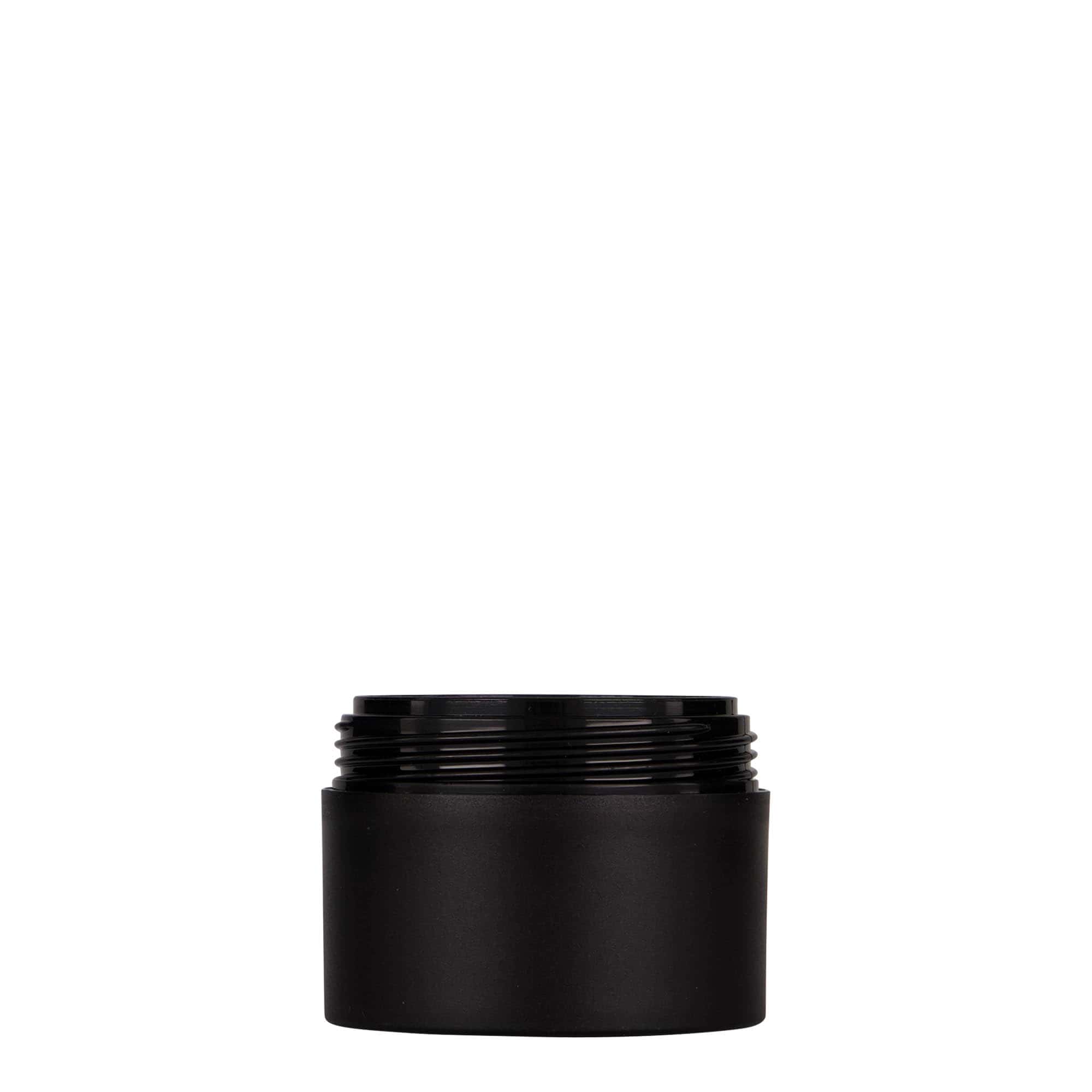 50 ml plastična posuda 'Antonella', PP, crna, otvor: navojni poklopac