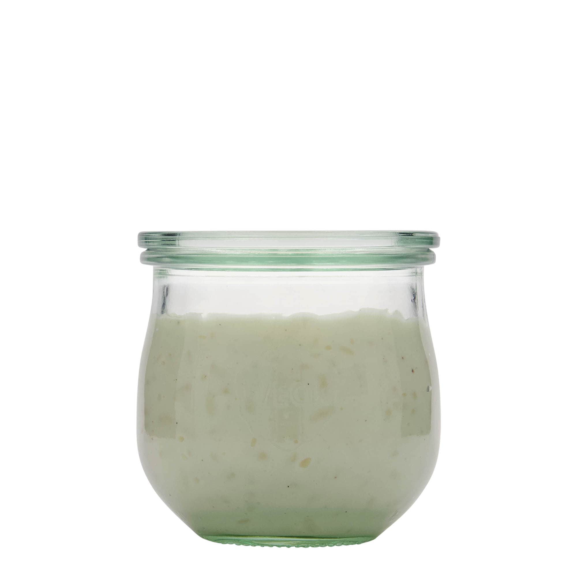 370 ml WECK-tulipanklopa, otvor: okrugli rub