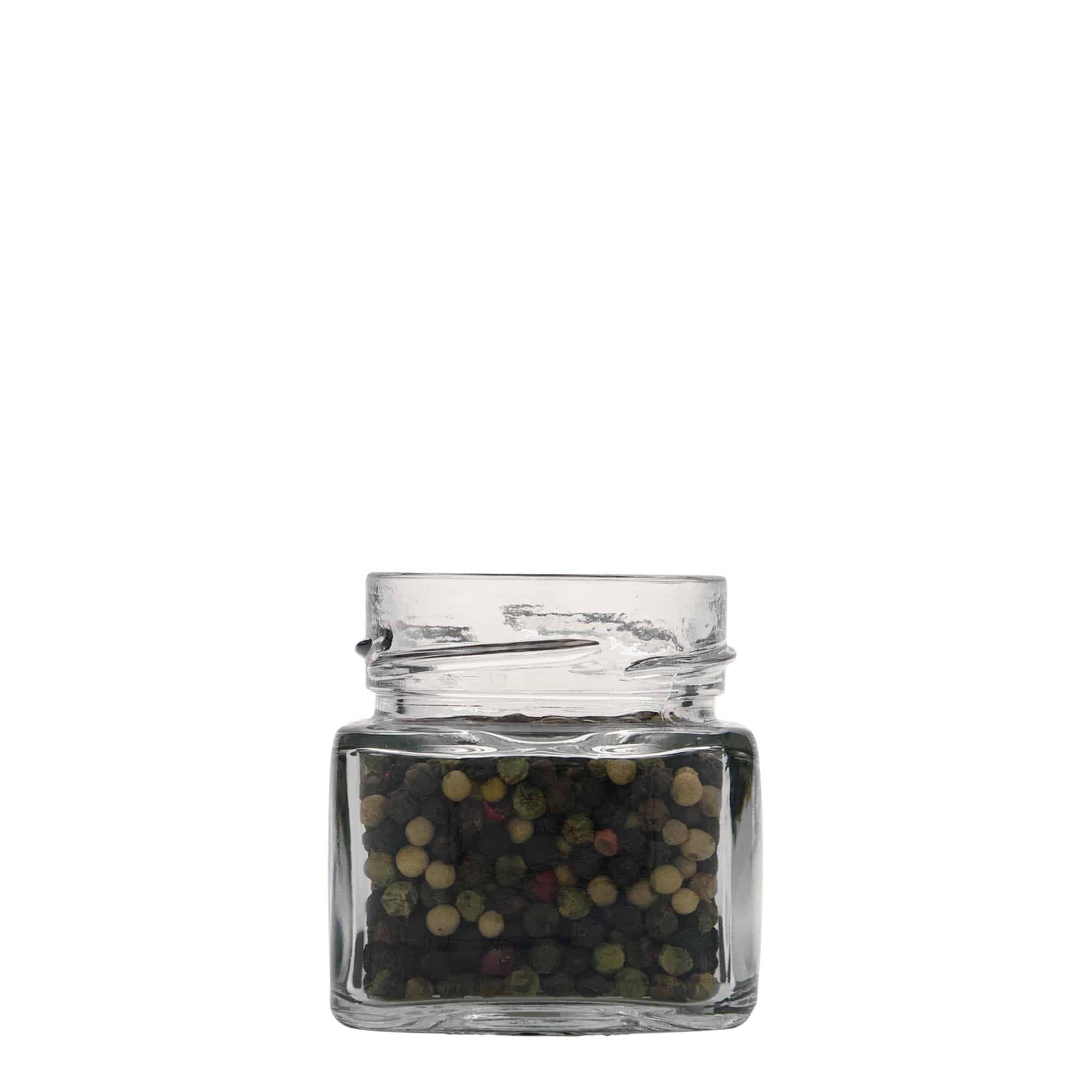 106 ml četvrtasta staklenka 'Ikarus', otvor: Deep-Twist-Off (DTO 58)