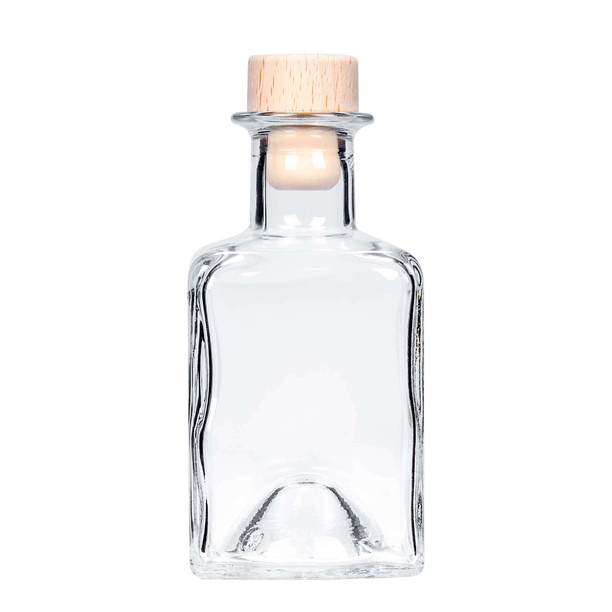 200 ml staklena boca 'Kubica', četvrtasta, otvor: čep