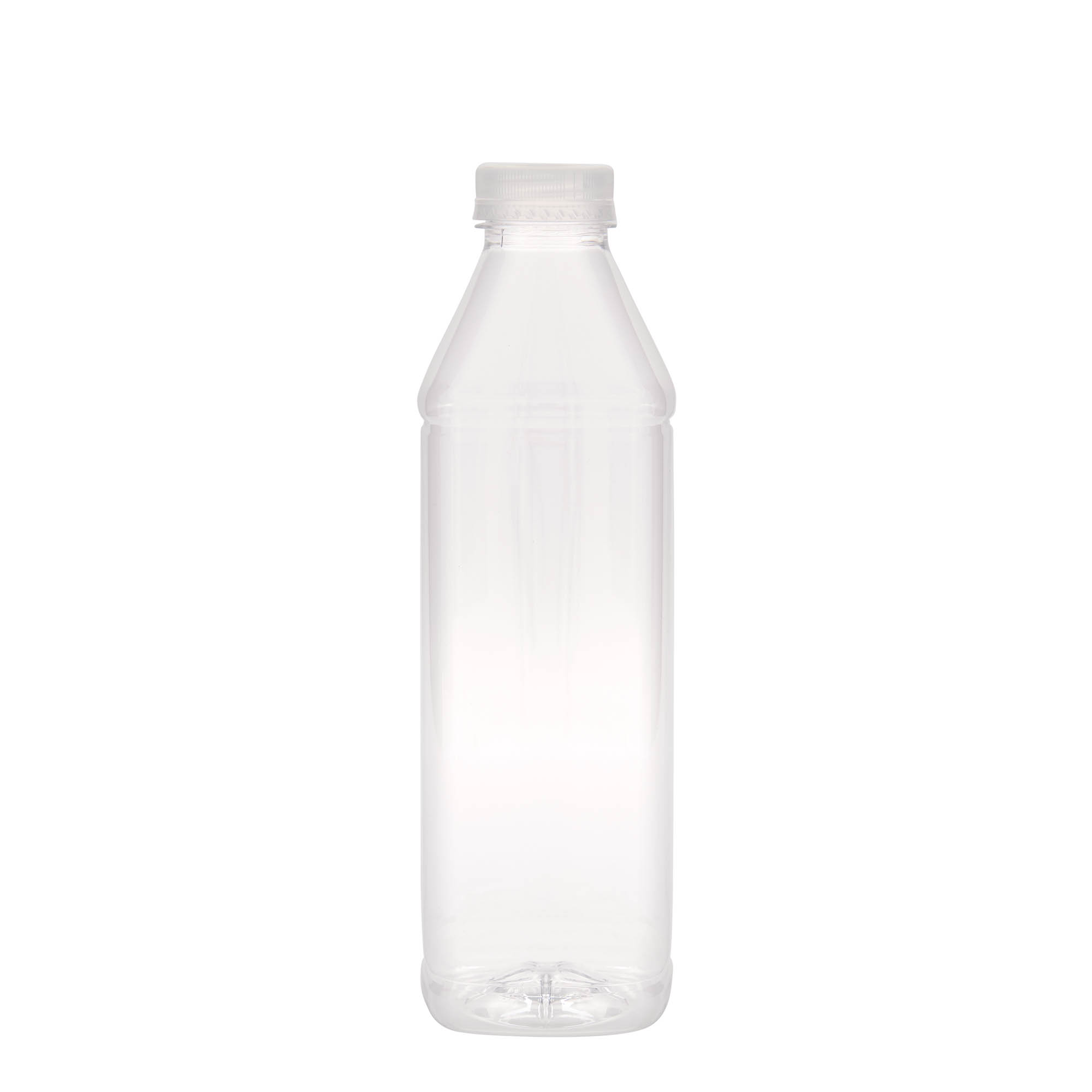 1.000 ml PET-boca 'Milk and Juice Carré', kvadratna, plastična, grlo: 38 mm