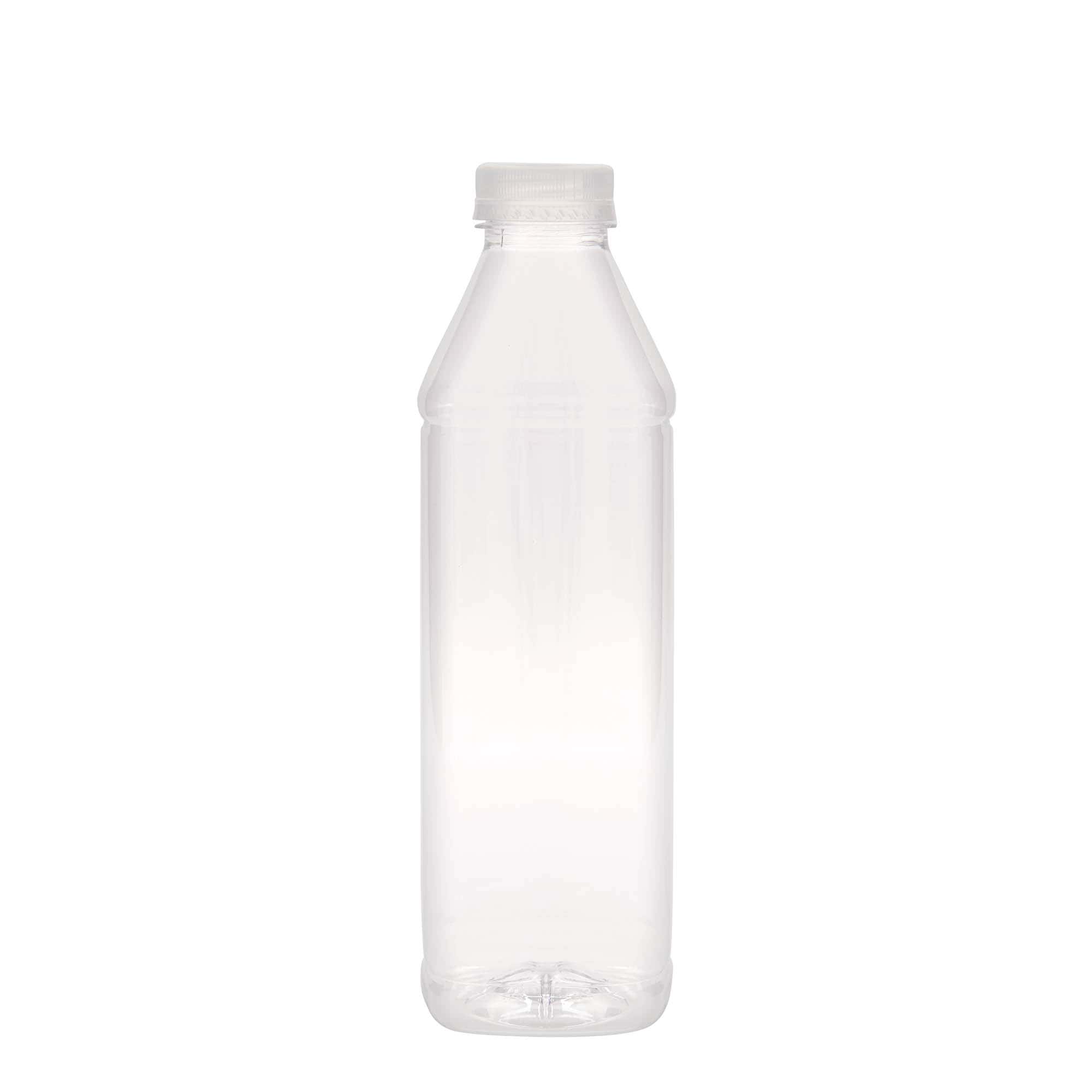 1.000 ml PET-boca 'Milk and Juice Carré', kvadratna, plastična, grlo: 38 mm