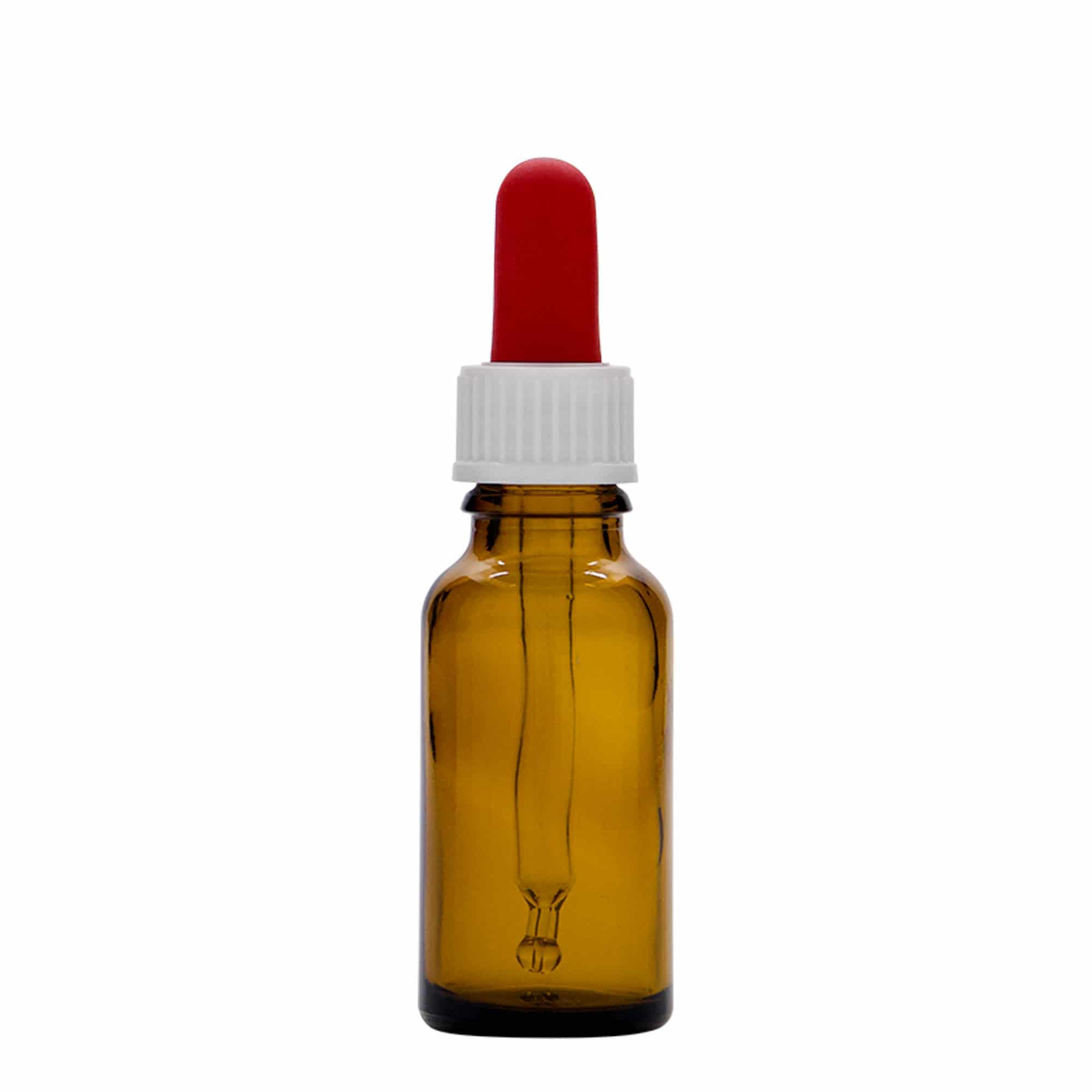 20 ml bočica s kapaljkom, medicinska, staklena, smeđa, grlo: DIN 18