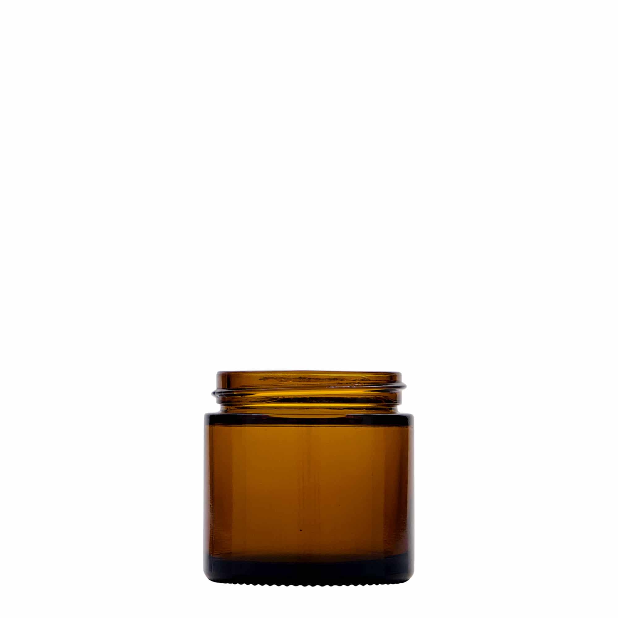 60 ml staklenka 'Brown Line', staklo, smeđa, otvor: navojni poklopac