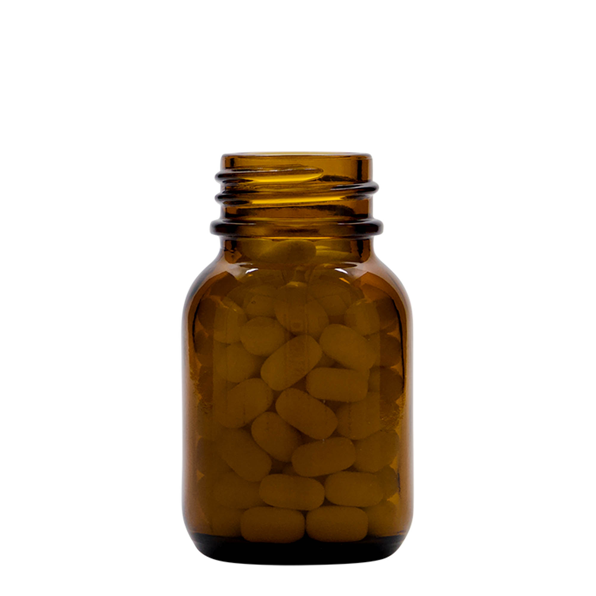 50 ml staklena boca širokog grla, smeđa, grlo: DIN 32 50 ml staklena boca širokog grla, smeđa, grlo: DIN 32