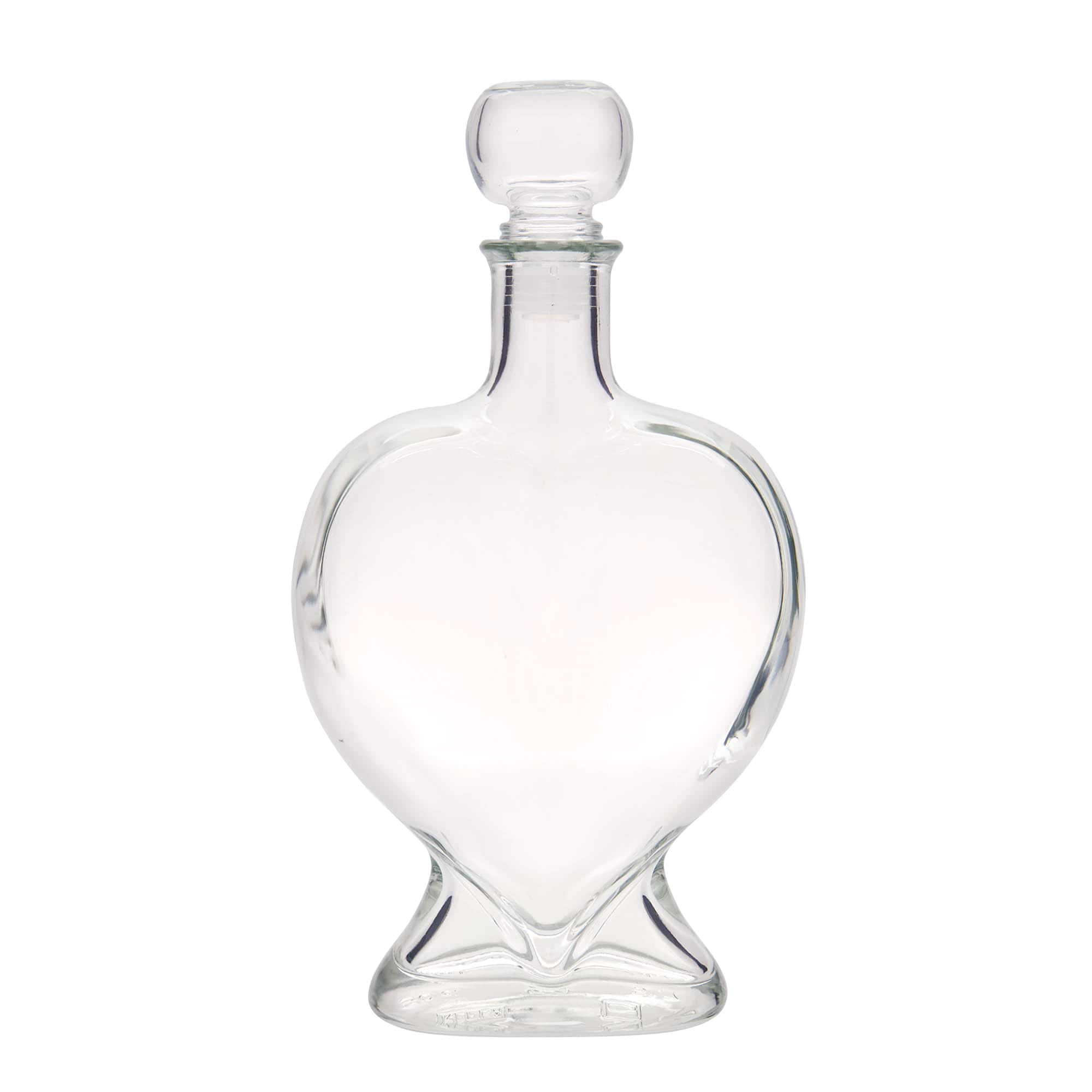500 ml staklena boca 'Srce', grlo: čep