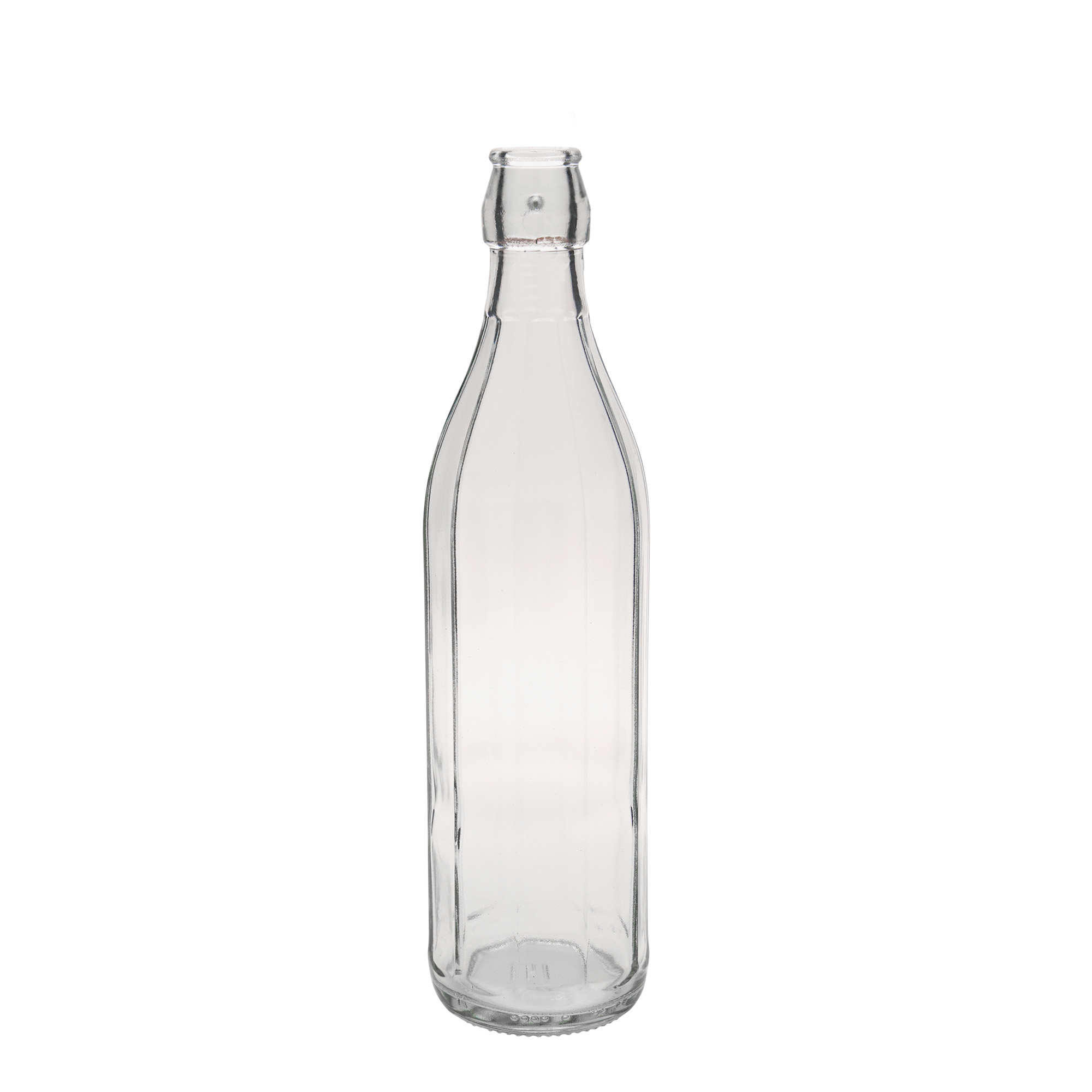 750 ml staklena boca 'Bravo', desetostrana, grlo: zatvarač s kopčom 750 ml staklena boca 'Bravo', desetostrana, grlo: zatvarač s kopčom