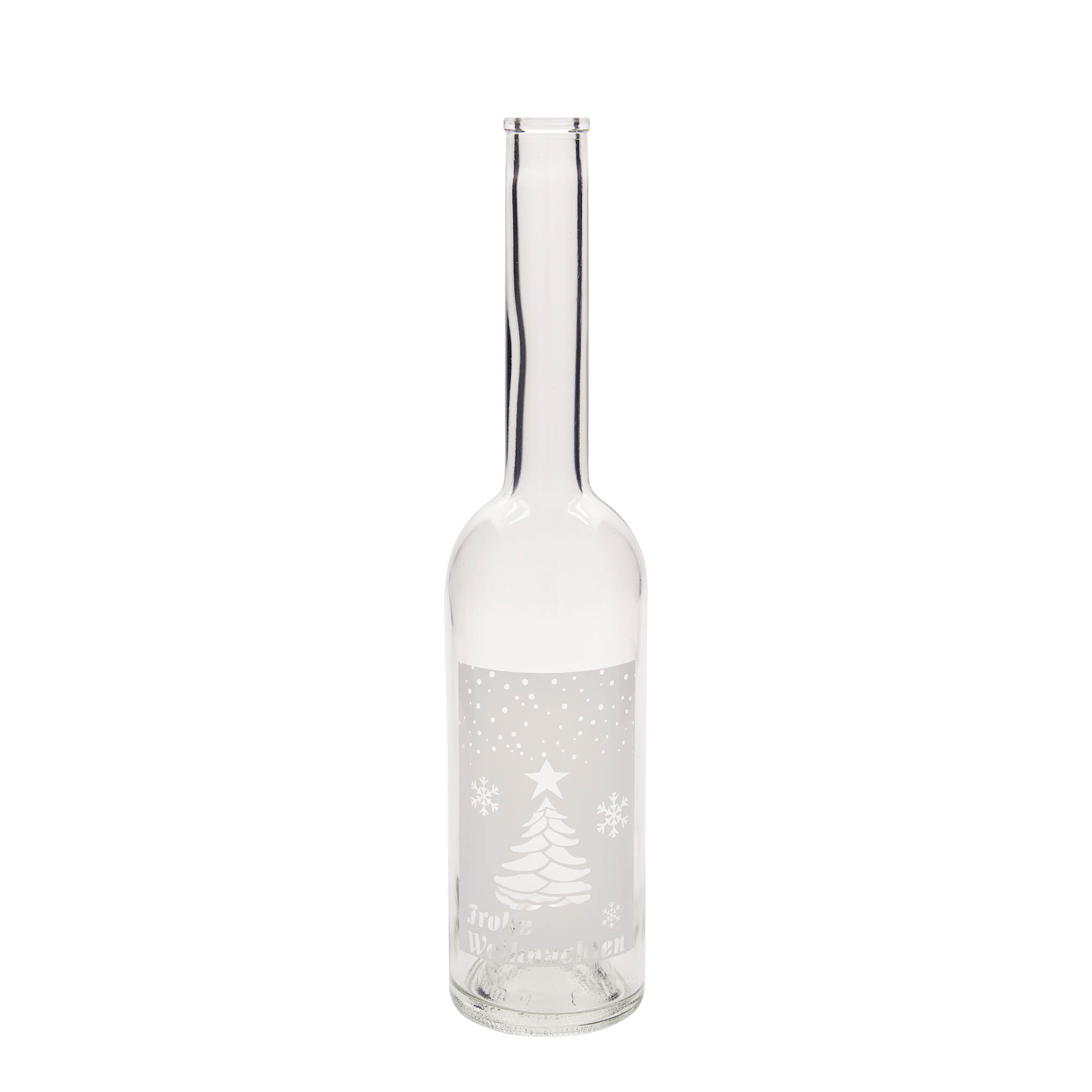500 ml staklena boca 'Opera', motiv: Bijeli Božić, grlo: plutanje 500 ml staklena boca 'Opera', motiv: Bijeli Božić, grlo: plutanje