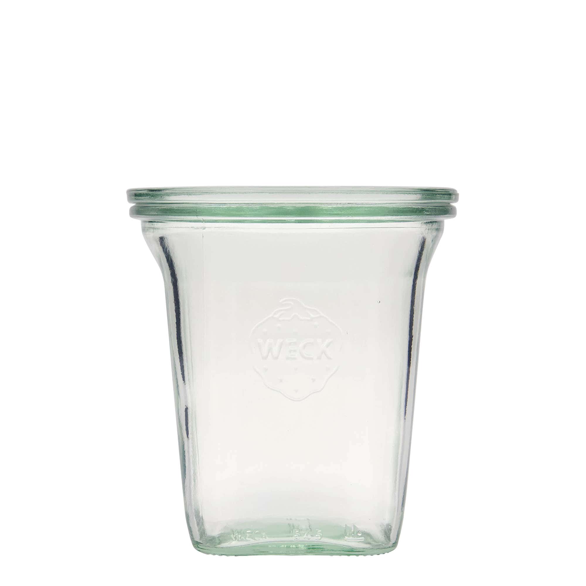 WECK Quadro staklenka 545 ml, kvadratna, otvor: okrugli rub WECK Quadro staklenka 545 ml, kvadratna, otvor: okrugli rub