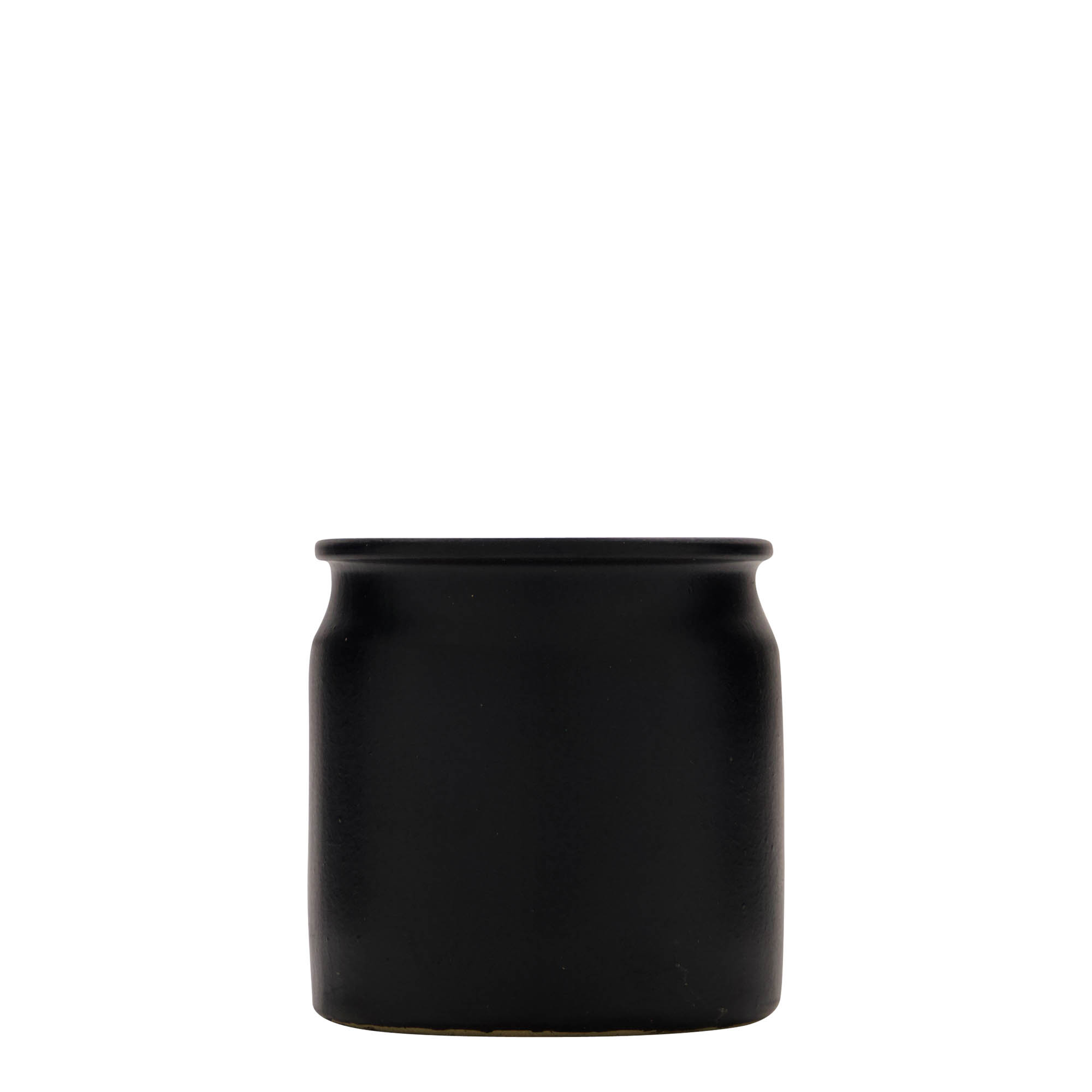 160 ml lonac od kamene keramike, keramika, crni, otvor: pluta