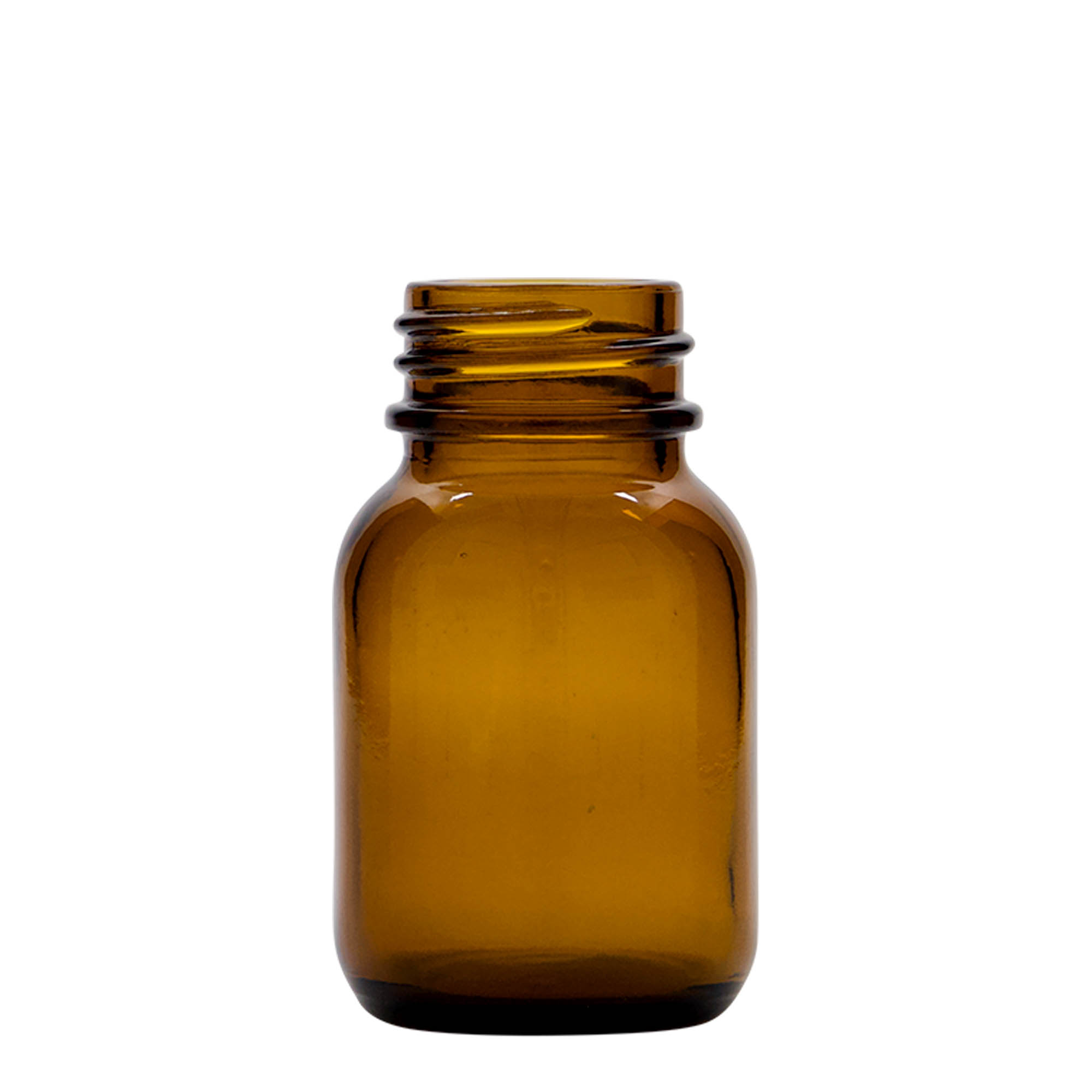 50 ml staklena boca širokog grla, smeđa, grlo: DIN 32 50 ml staklena boca širokog grla, smeđa, grlo: DIN 32