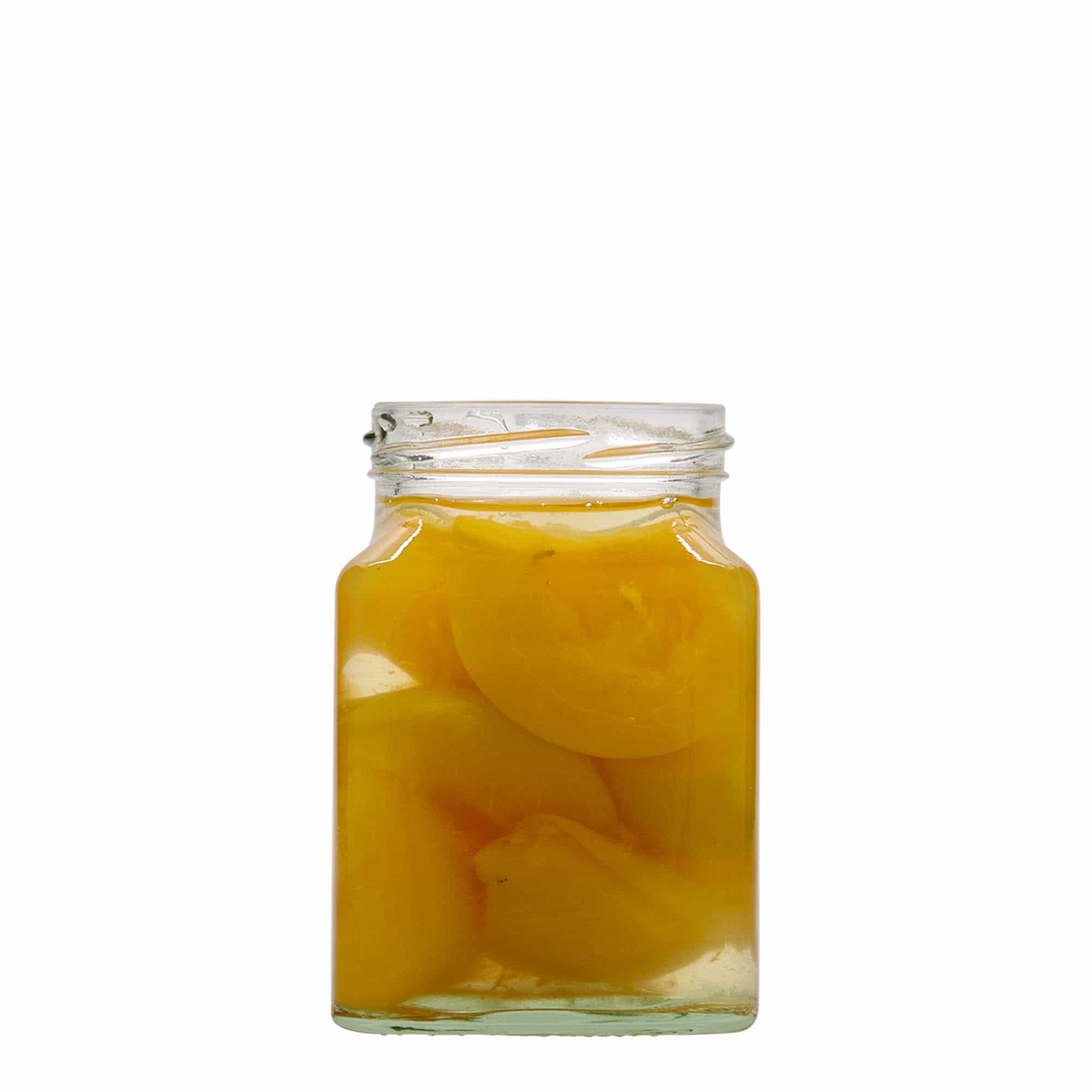Kvadratna staklenka 314 ml, otvor: Twist off (TO 63)