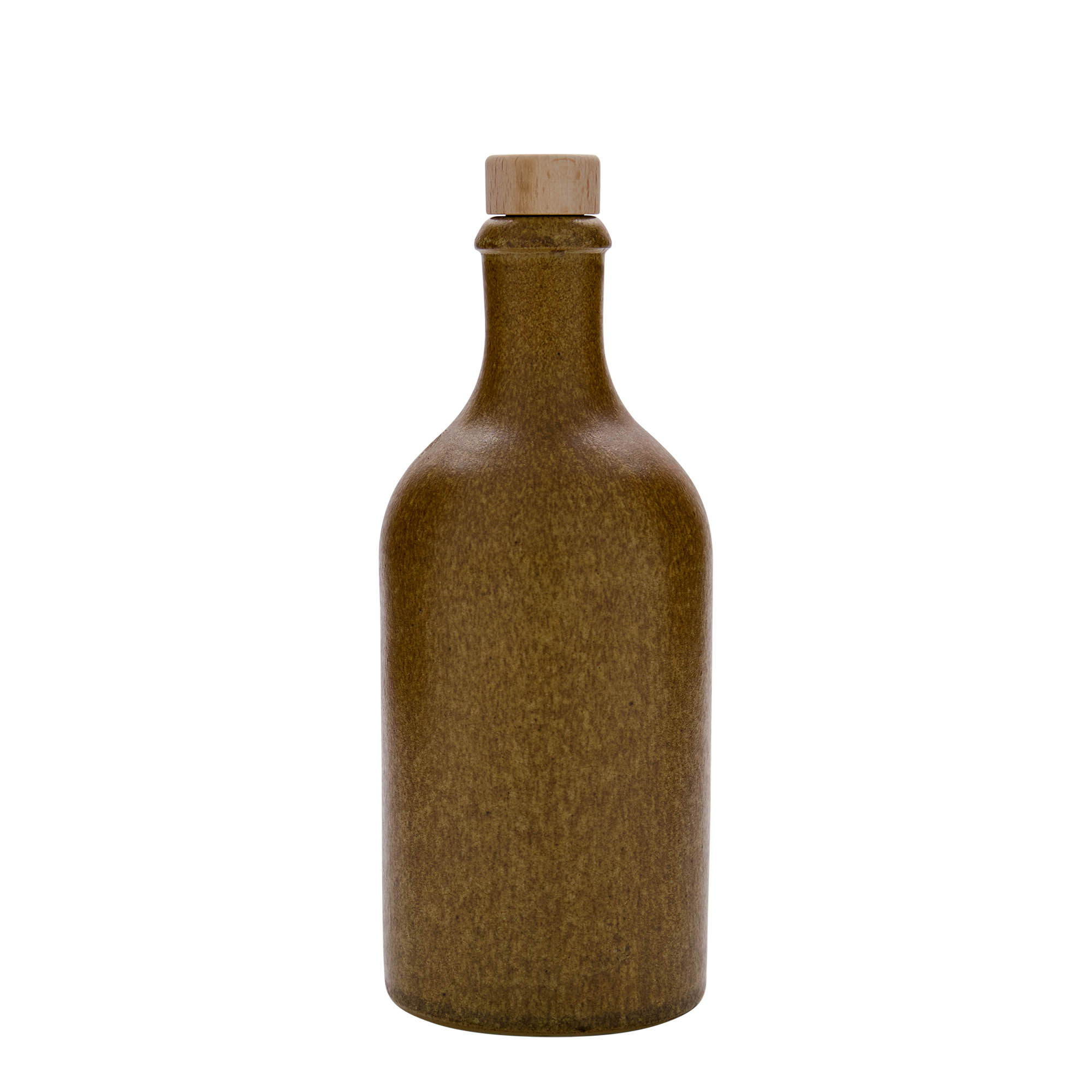 500 ml glineni vrč, kamenina, smeđe-kristalni, otvor: pluta