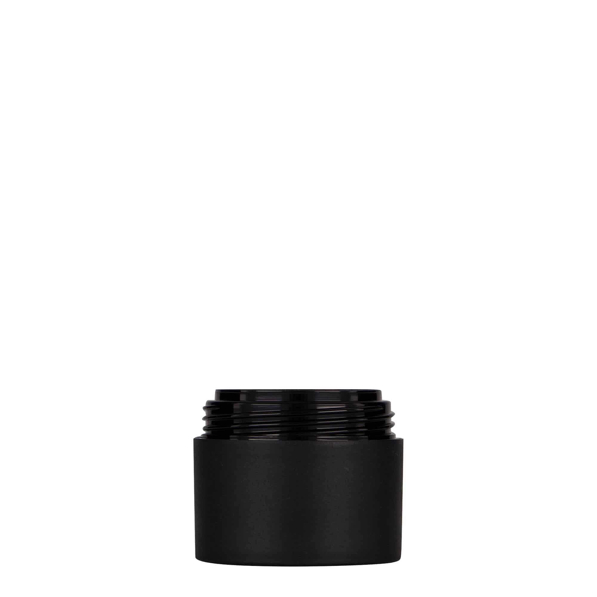 Plastična posudica 30 ml 'Antonella', PP, crna, otvor: navojni čep Plastična posudica 30 ml 'Antonella', PP, crna, otvor: navojni čep