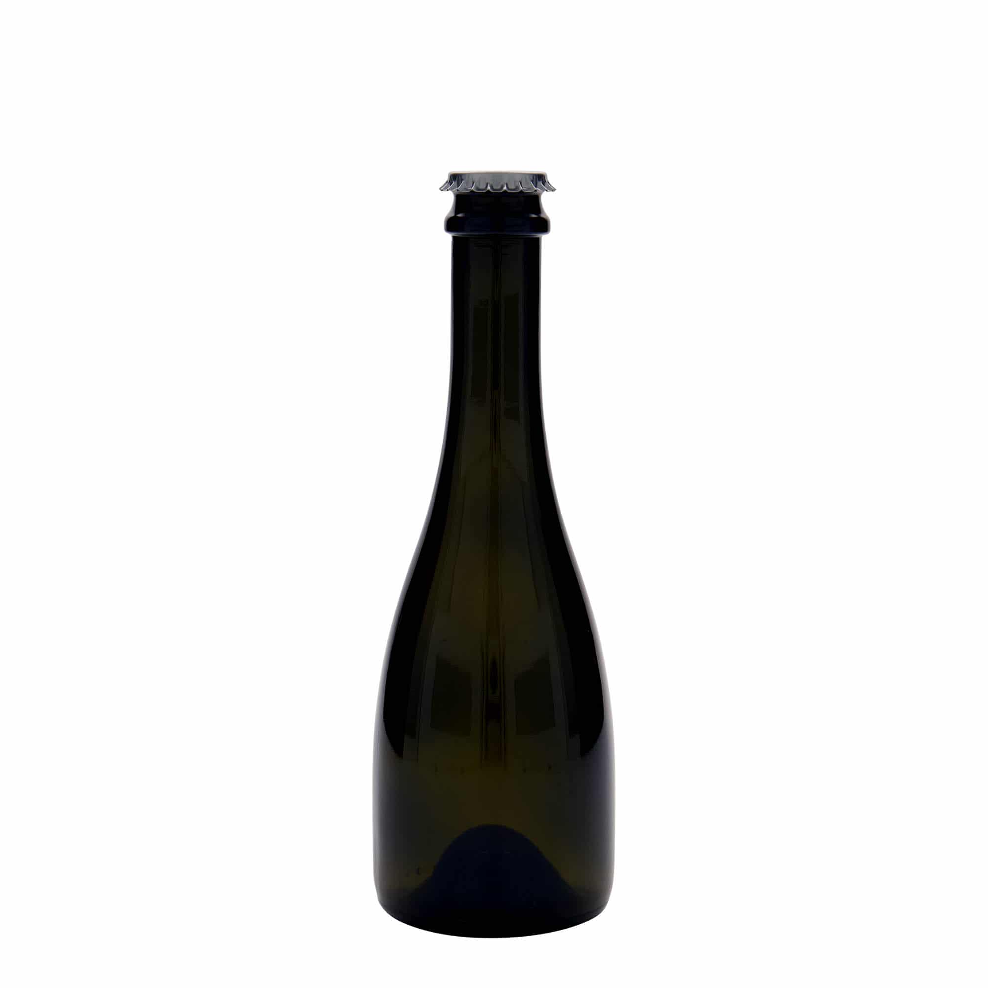 330 ml boca za pivo/šampanjac 'Tosca', staklo, antikno zeleno, otvor: krunski čep