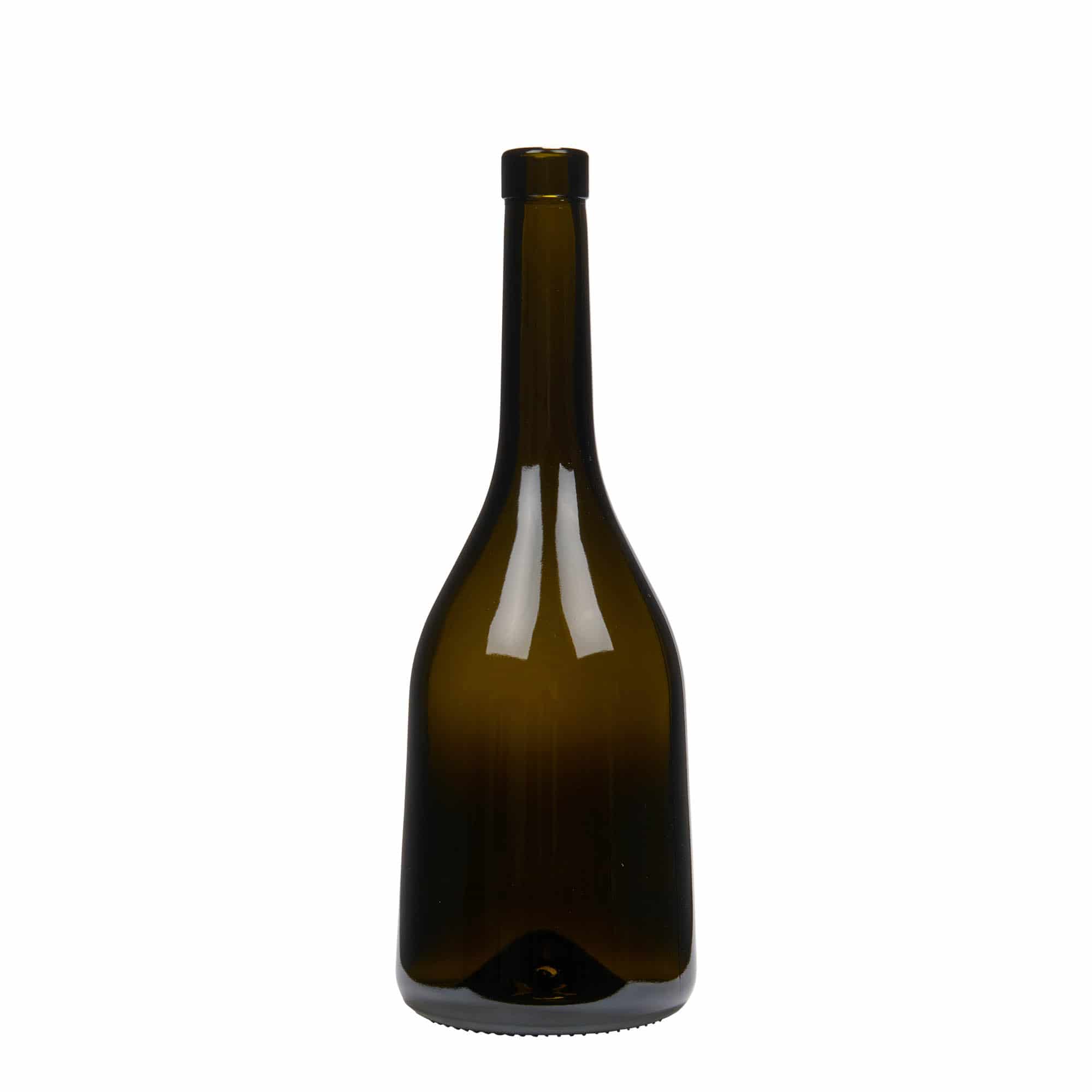 Staklena boca 750 ml 'Rustica', antikno zelena, otvor: pluteni čep Staklena boca 750 ml 'Rustica', antikno zelena, otvor: pluteni čep