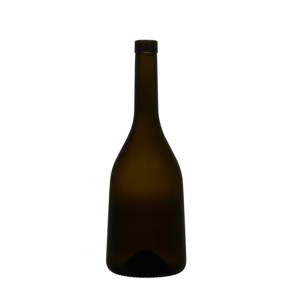 750 ml staklena boca 'Rustica', antikno zelena, otvor: plutani čep 750 ml staklena boca 'Rustica', antikno zelena, otvor: plutani čep