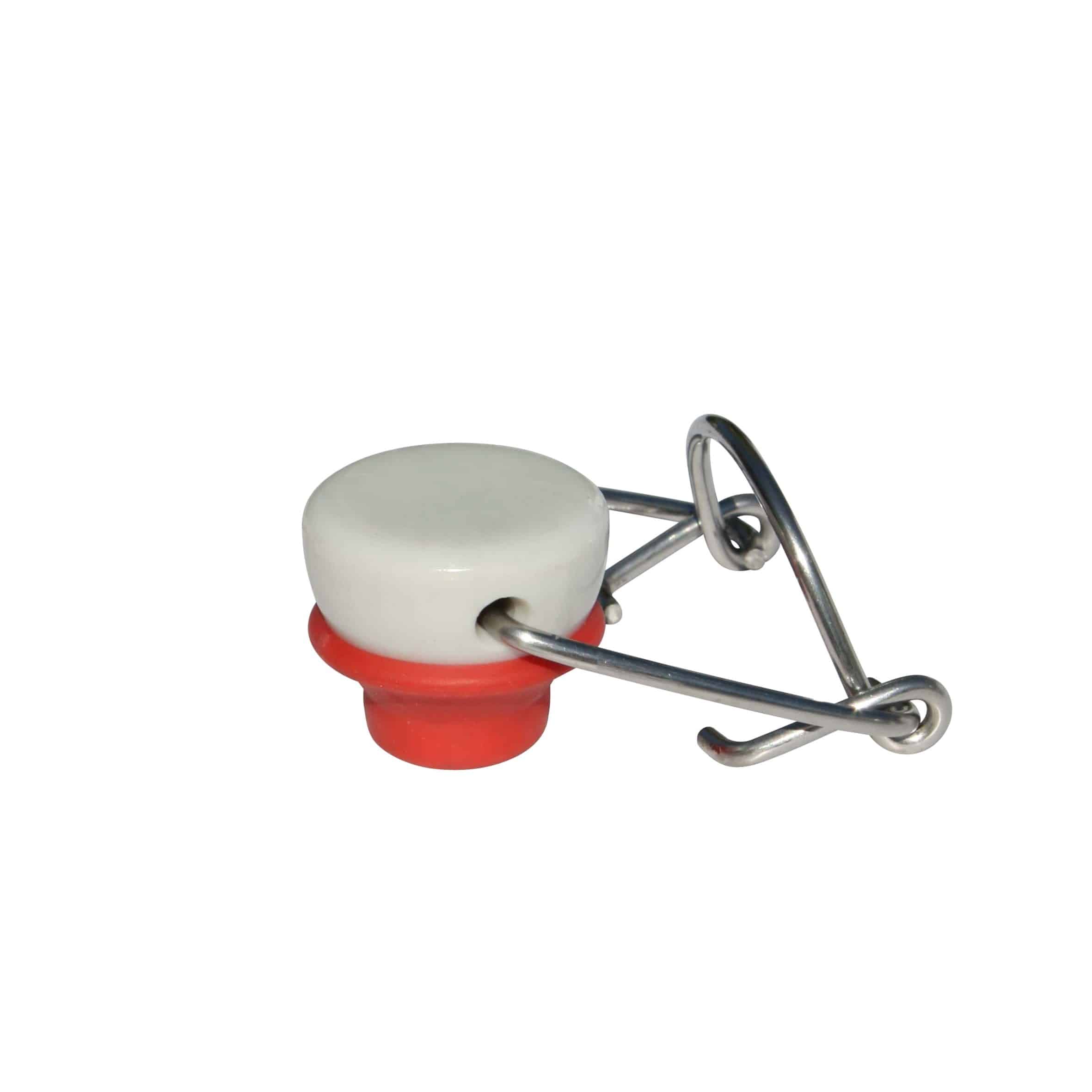 Kopča za naočale posebne veličine, plastika, crveno-bijela Kopča za naočale posebne veličine, plastika, crveno-bijela