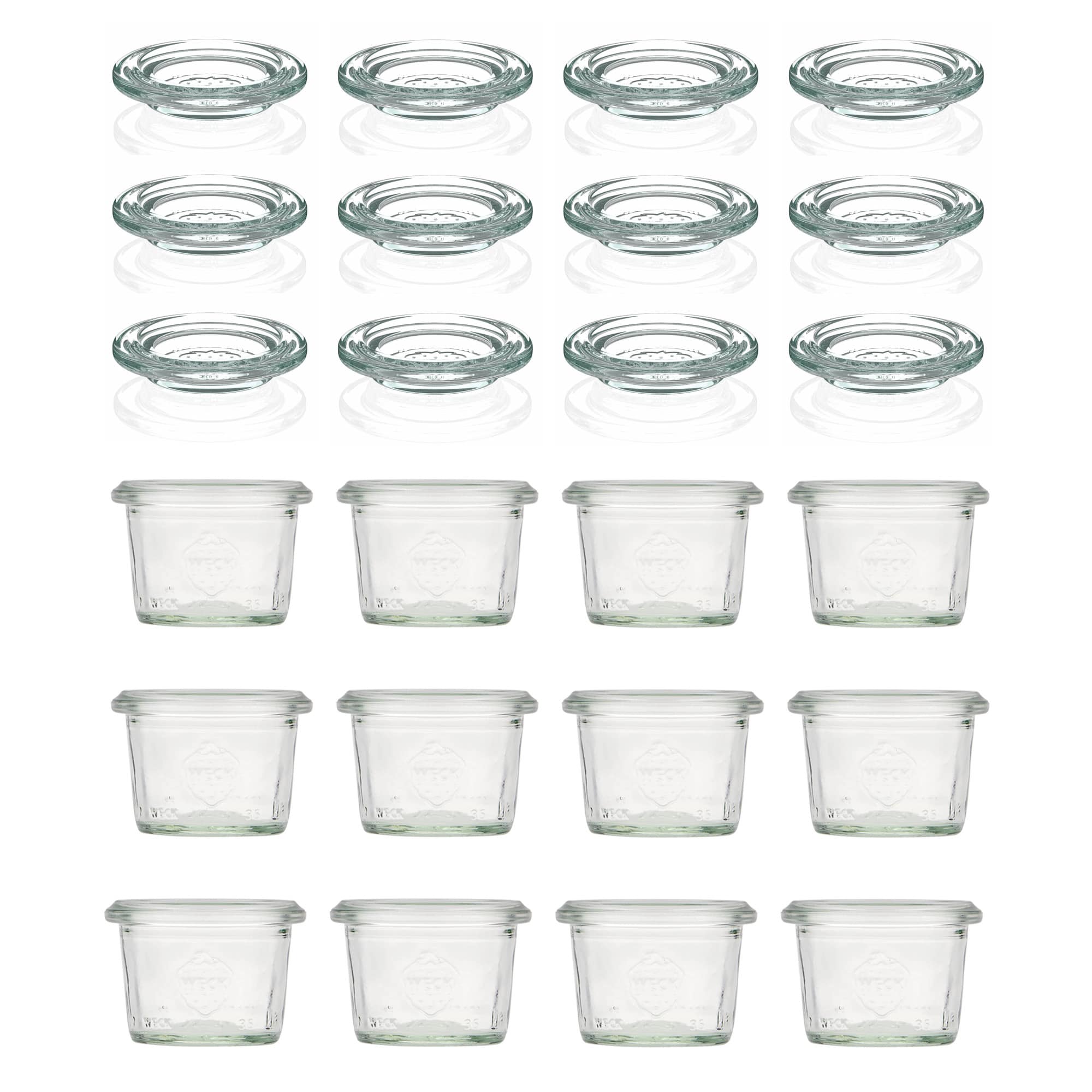 12x 35 ml WECK-staklenka za stavljanje naopako sa staklenim poklopcem RR 40