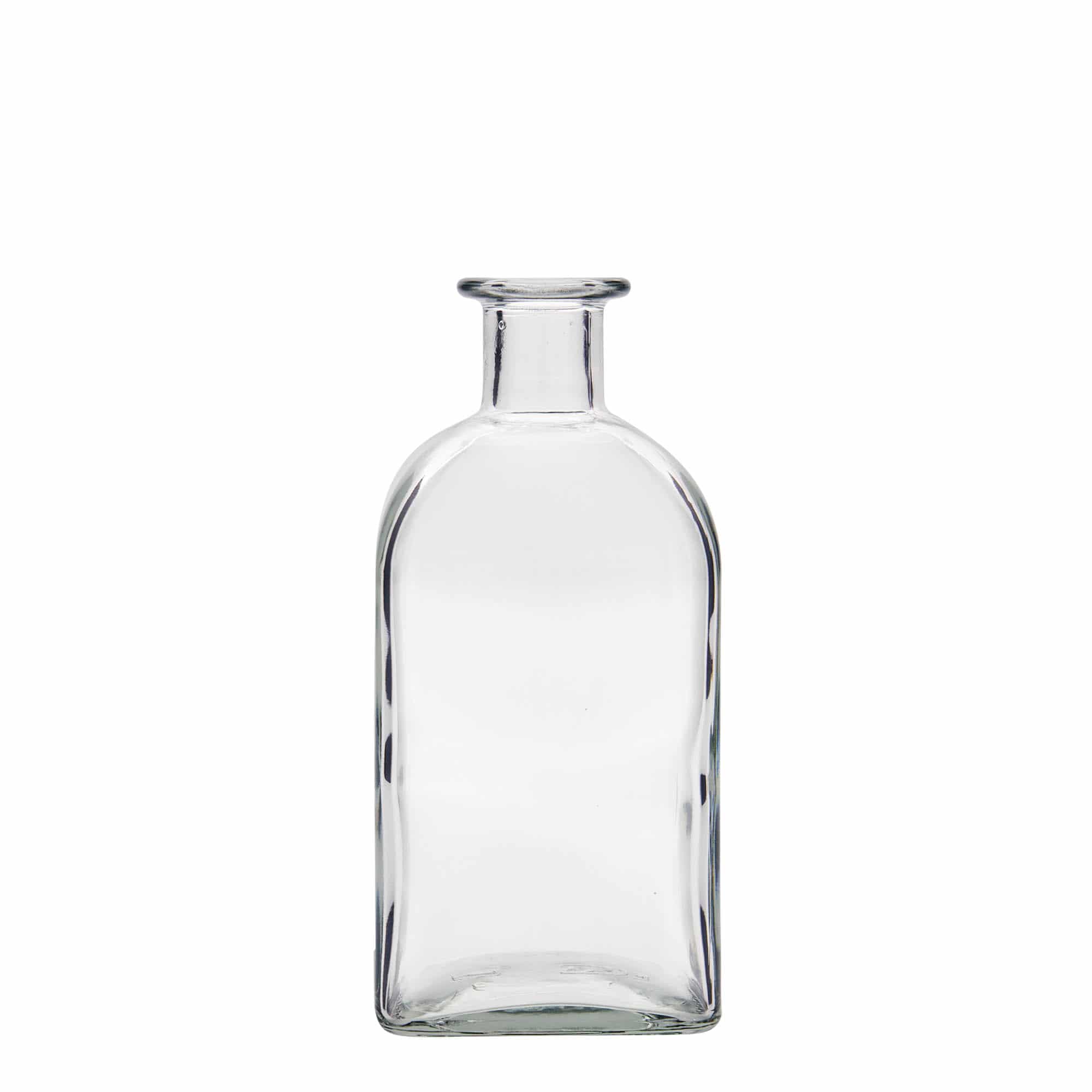 Apotekarska staklena boca 500 ml Carré, kvadratna, otvor: pluteni čep Apotekarska staklena boca 500 ml Carré, kvadratna, otvor: pluteni čep