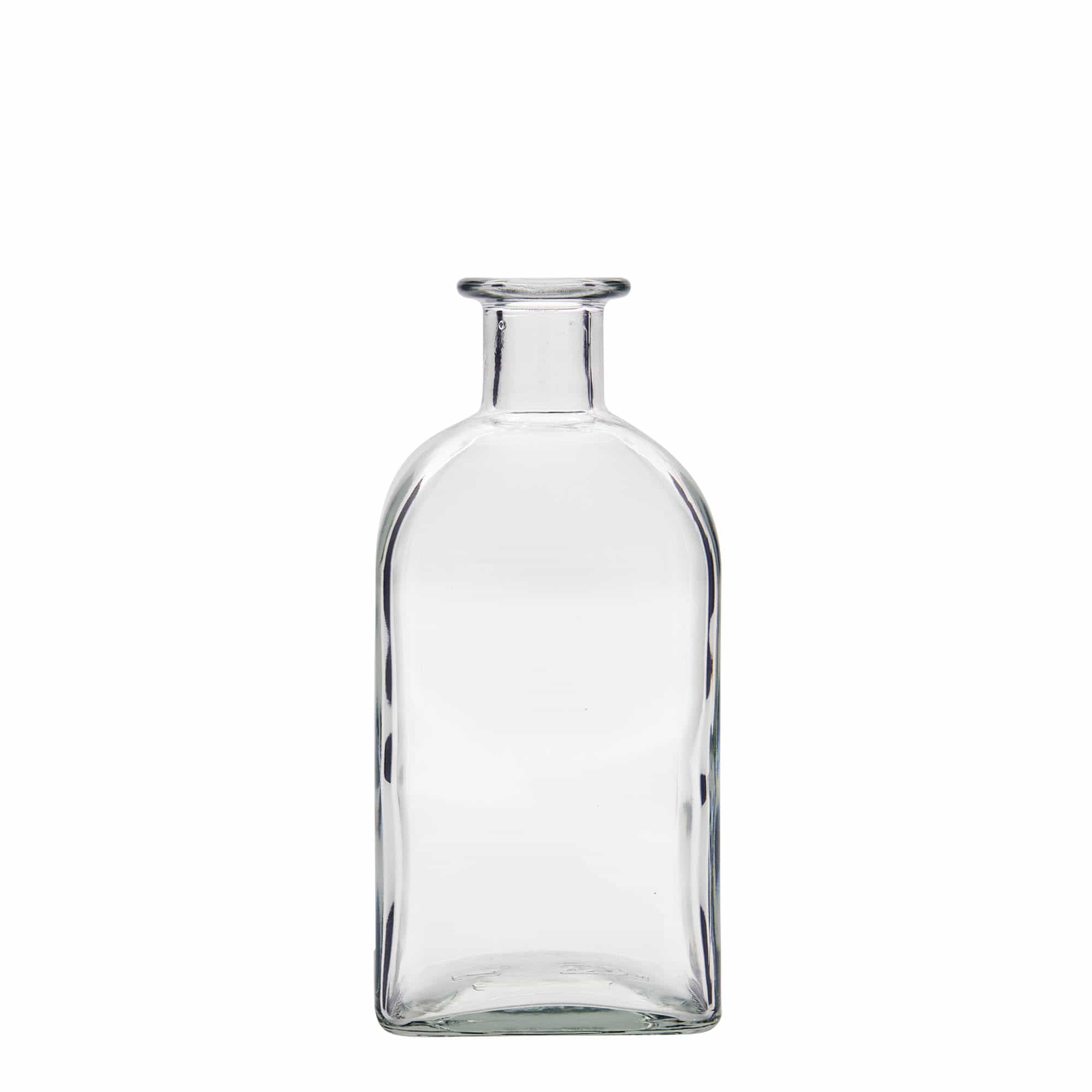 500 ml staklena boca Apotheker Carré, četvrtasta, otvor: pluta
