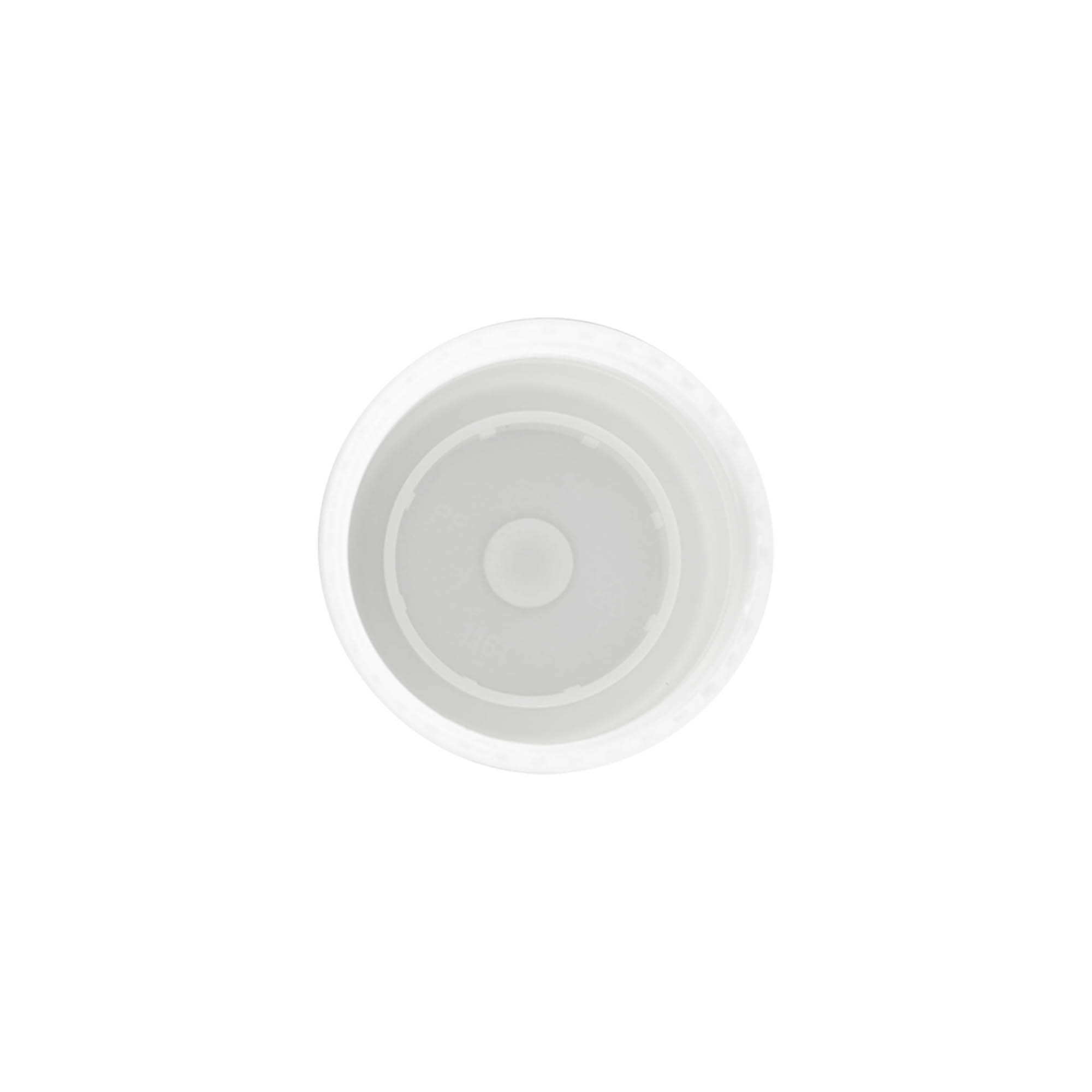 Čep za 50 ml roll-on bočicu, PP plastika, bijeli, za otvor: navojni zatvarač