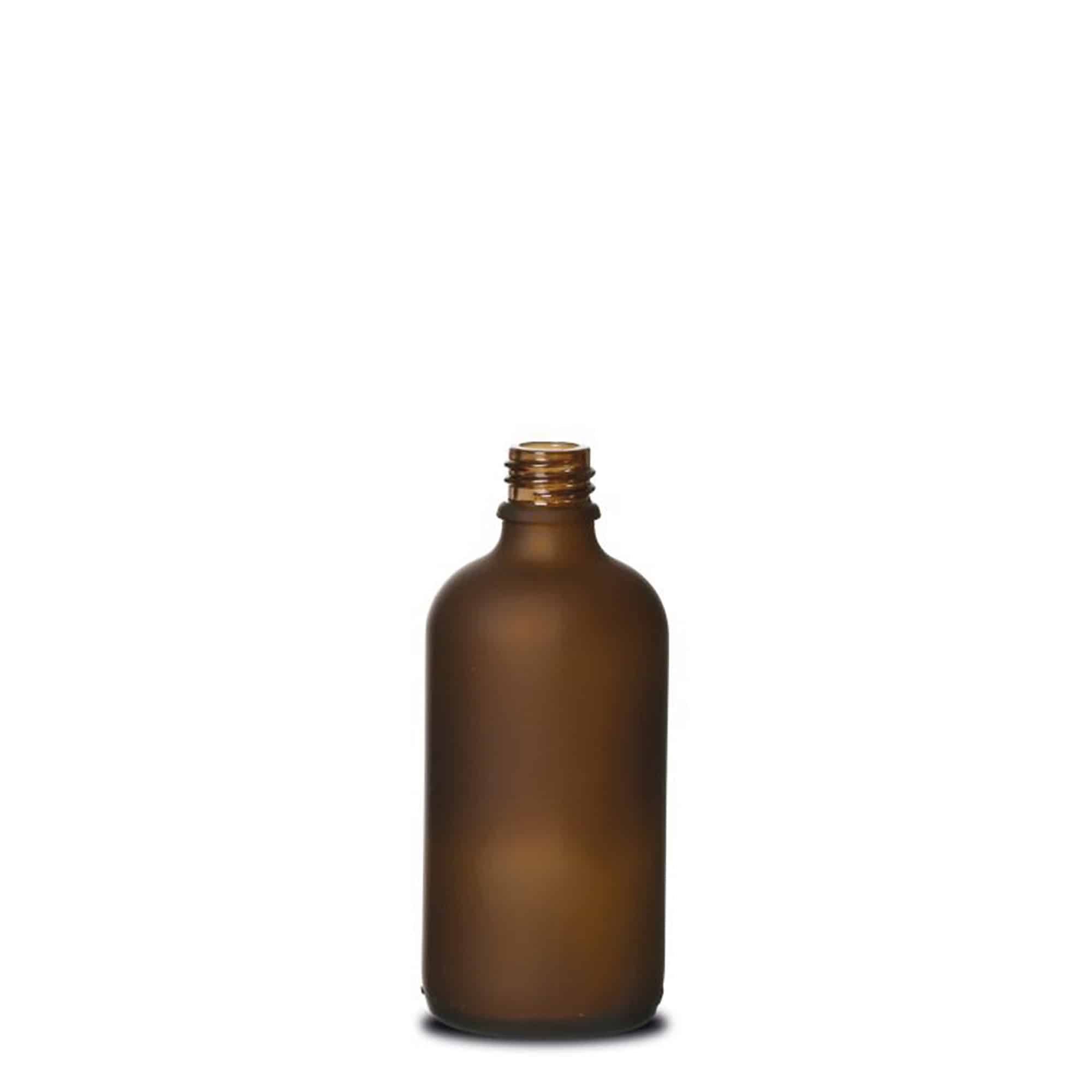 100 ml medicinska bočica, staklena, smeđa matirana, grlo: DIN 18 100 ml medicinska bočica, staklena, smeđa matirana, grlo: DIN 18