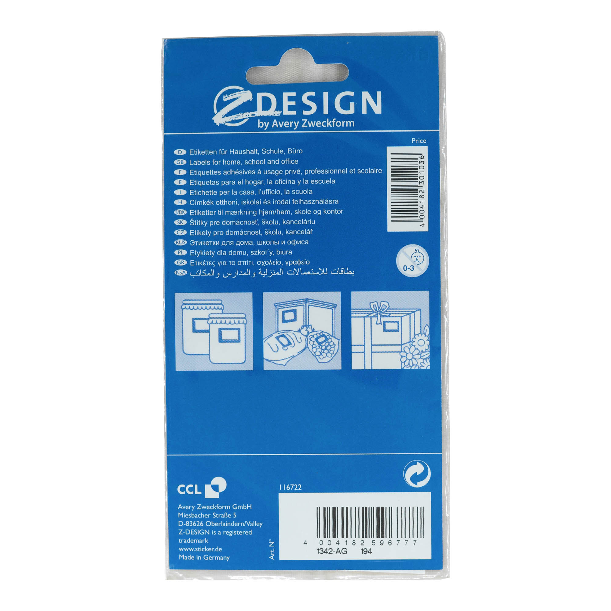 Zweckform etikete 'Voćna košara', pravokutne, papir, višebojne Zweckform etikete 'Voćna košara', pravokutne, papir, višebojne