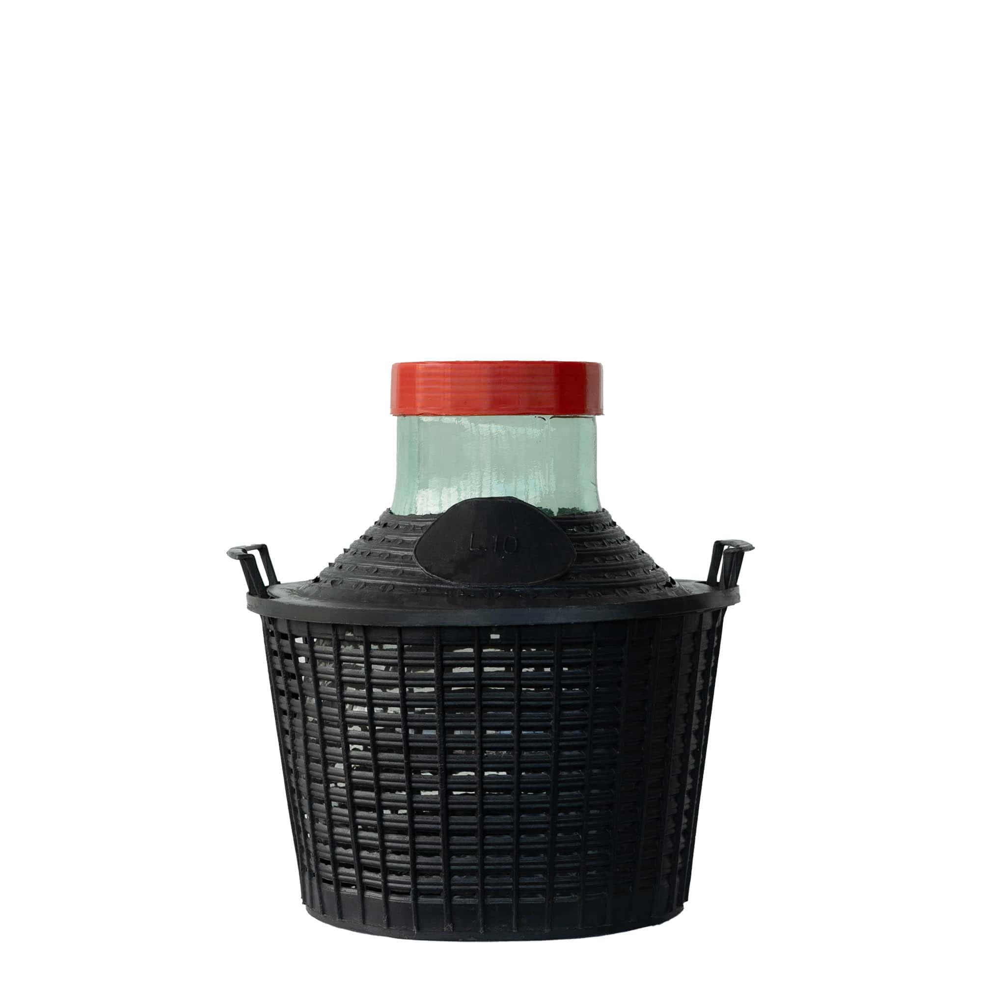 10 l boca s balonom širokog grla, staklena, grlo: navojni zatvarač