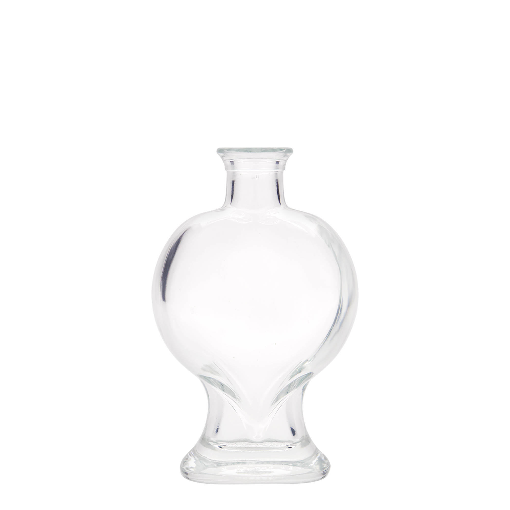 200 ml staklena boca 'Srce', otvor: pluta