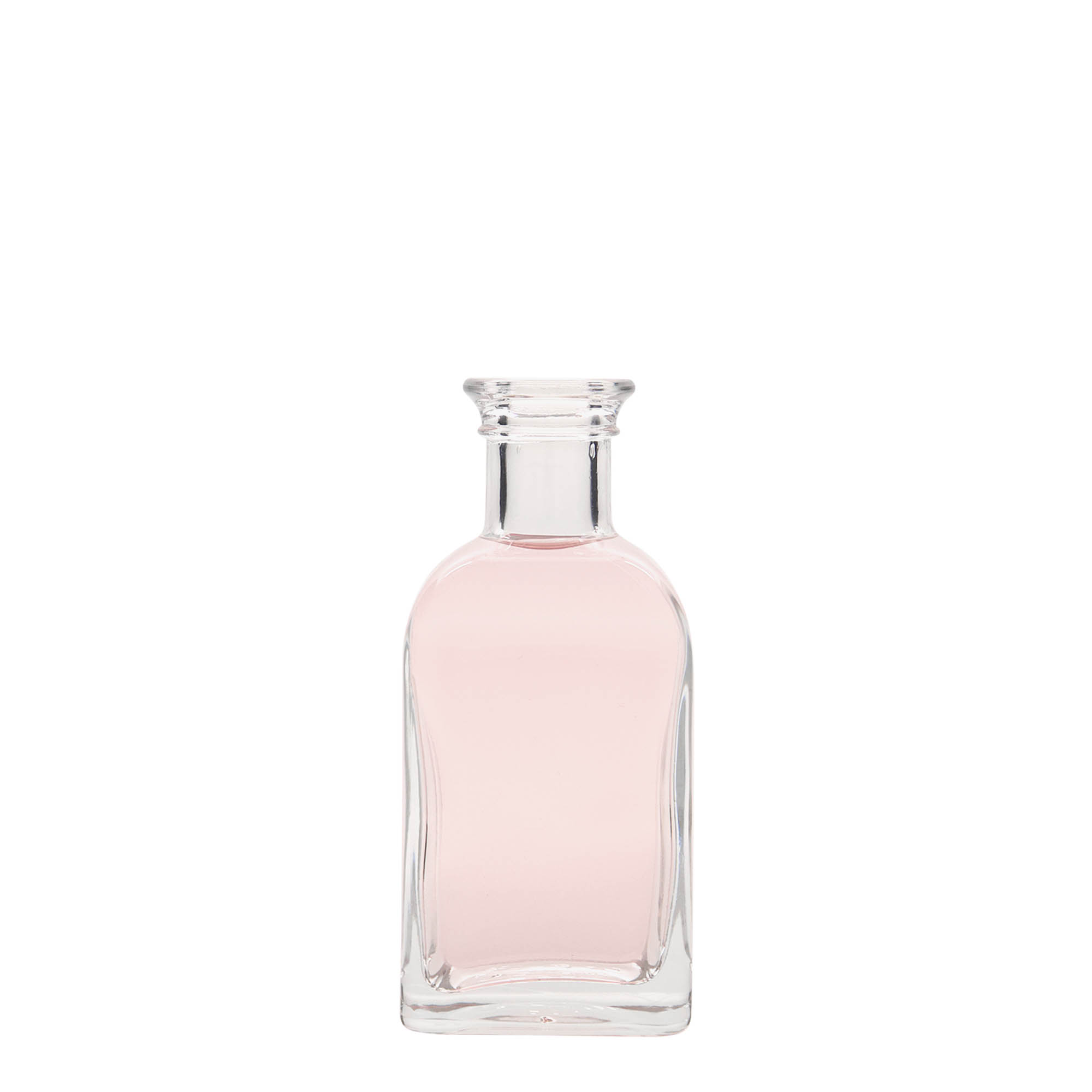 100 ml staklena bočica Apotheker Carré, kvadratna, otvor: plutani čep 100 ml staklena bočica Apotheker Carré, kvadratna, otvor: plutani čep